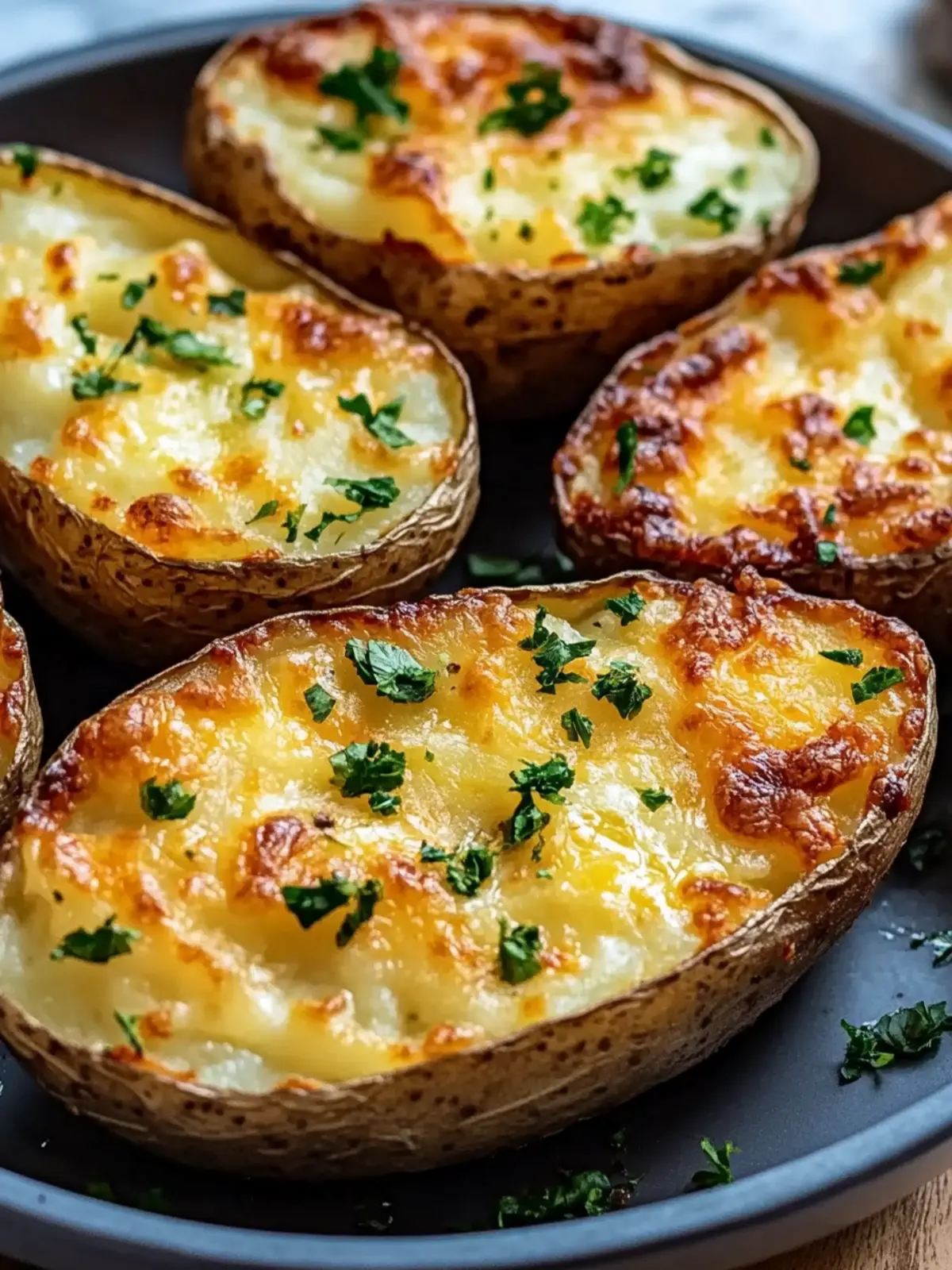 Gebackene Käse-Kartoffeln aus der Heißluftfritteuse: Knuspriger Genuss 3 Baked cheese potatoes from the hot air fryer