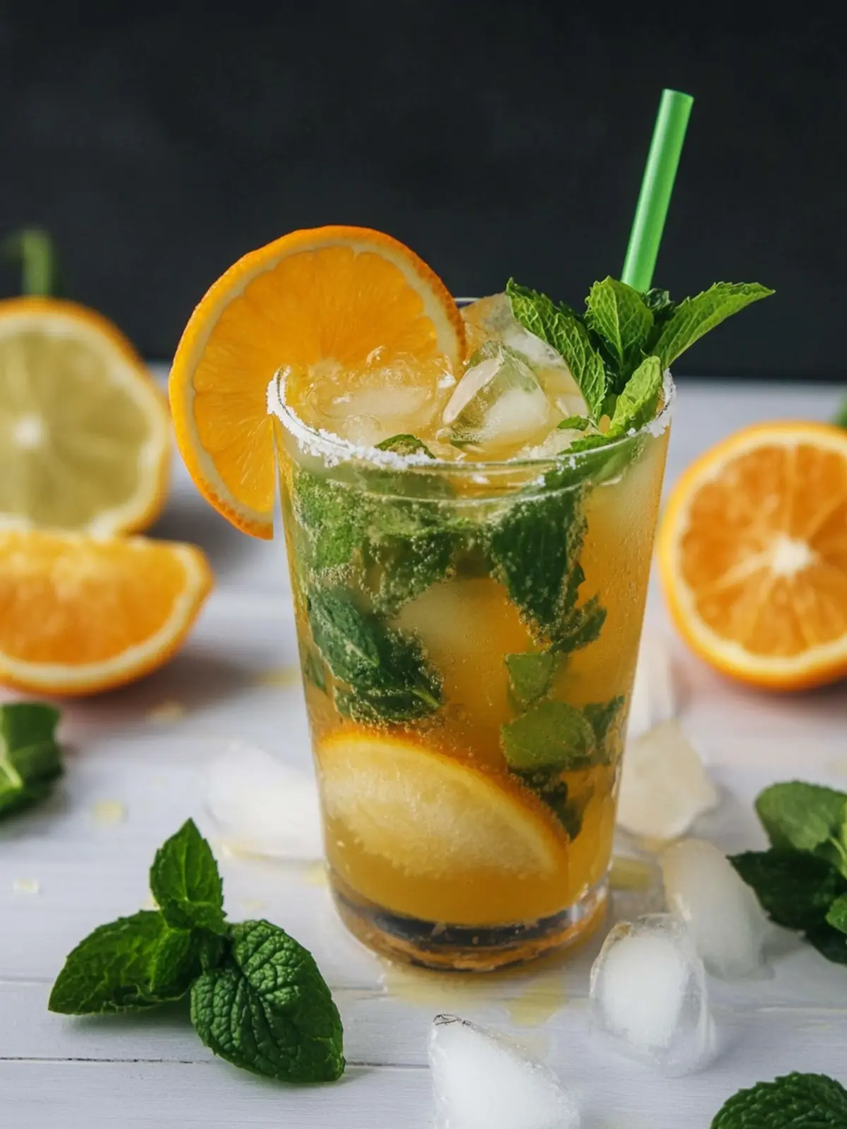 Erfrischender Orangen Mojito Cocktail für sonnige Tage 3 Orangen Mojito Cocktail