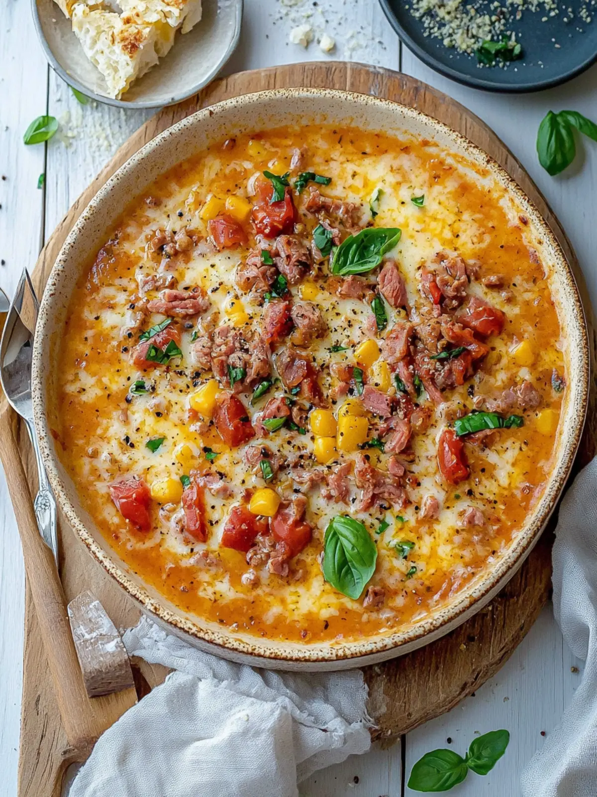 Pizzasuppe – 15 Minuten Rezept mit Hackfleisch und Käse für die ganze Familie 3 Pizzasuppe – 15 Minuten Rezept mit Hackfleisch und Käse