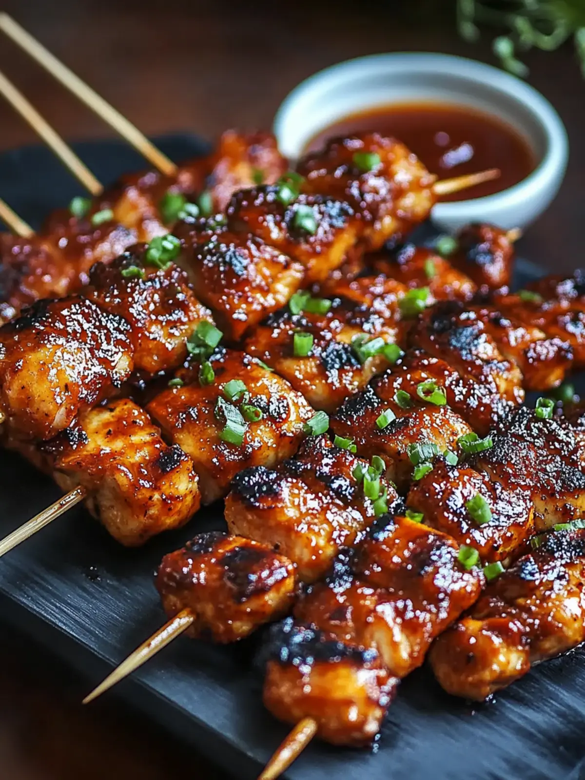 Hühnchenspieße mit koreanischer BBQ-Sauce für unvergessliche Grillabende 5 Hühnchenspieße mit koreanischer BBQ-Sauce