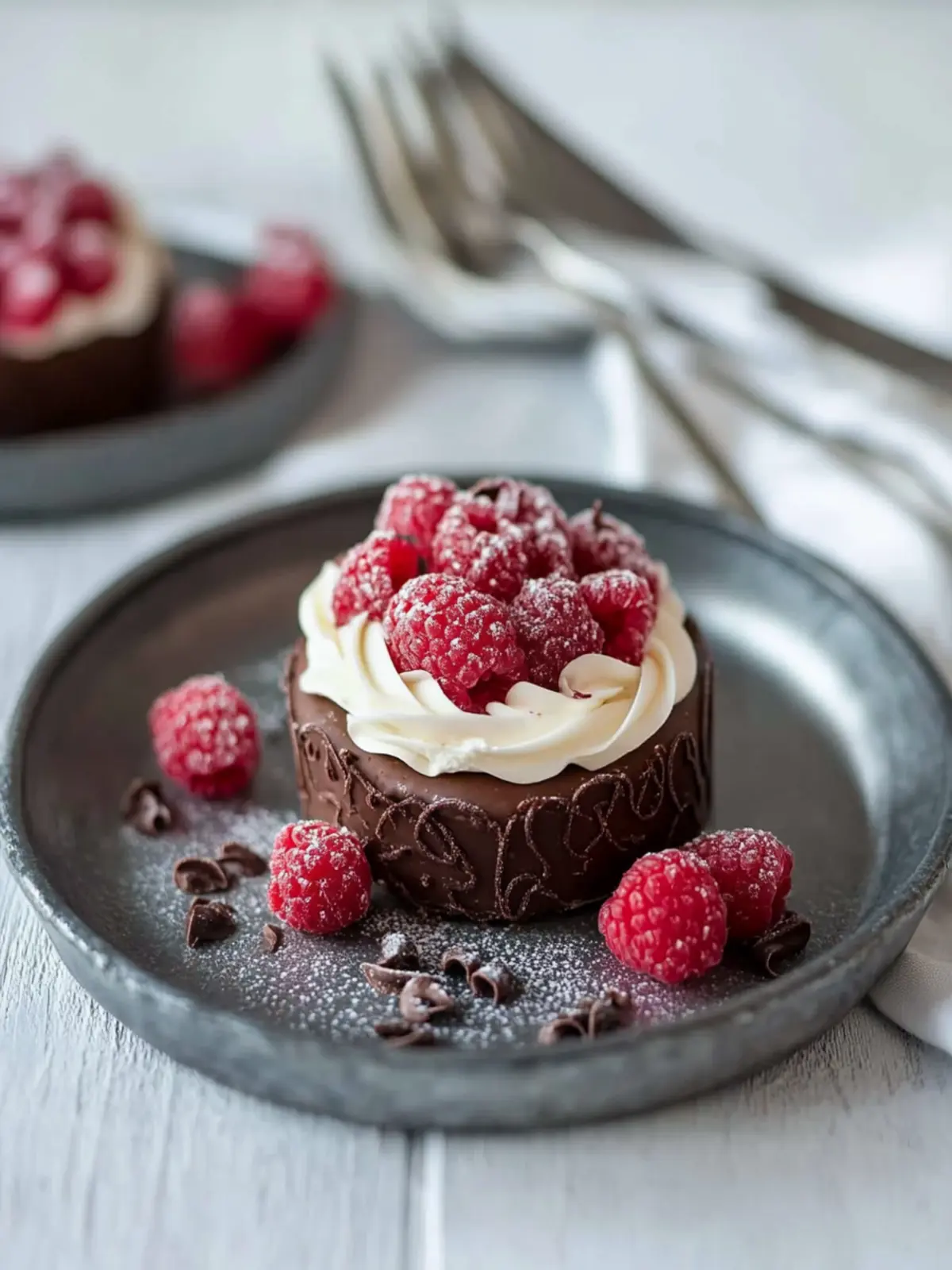 Mini Schokoladenkuchen für Zwei: Perfekte Liebe auf dem Teller 2 Mini Schokoladenkuchen für zwei