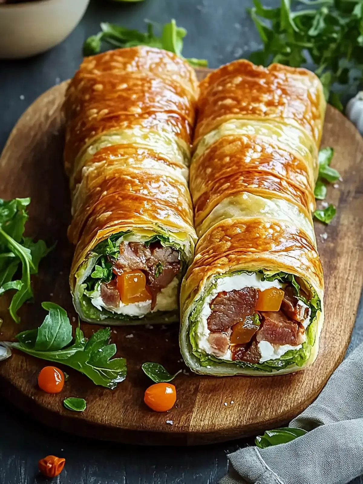 Herzhafte Blätterteigrolle mit Hackfleisch und Käse: Einfach Genießen 3 Hearty puff pastry roll with minced meat and cheese