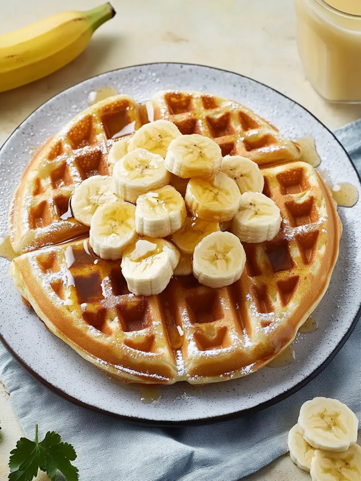 Saftige Bananen Waffeln – Gesund, Zuckerfrei und Einfach! 6 Bananen Waffeln
