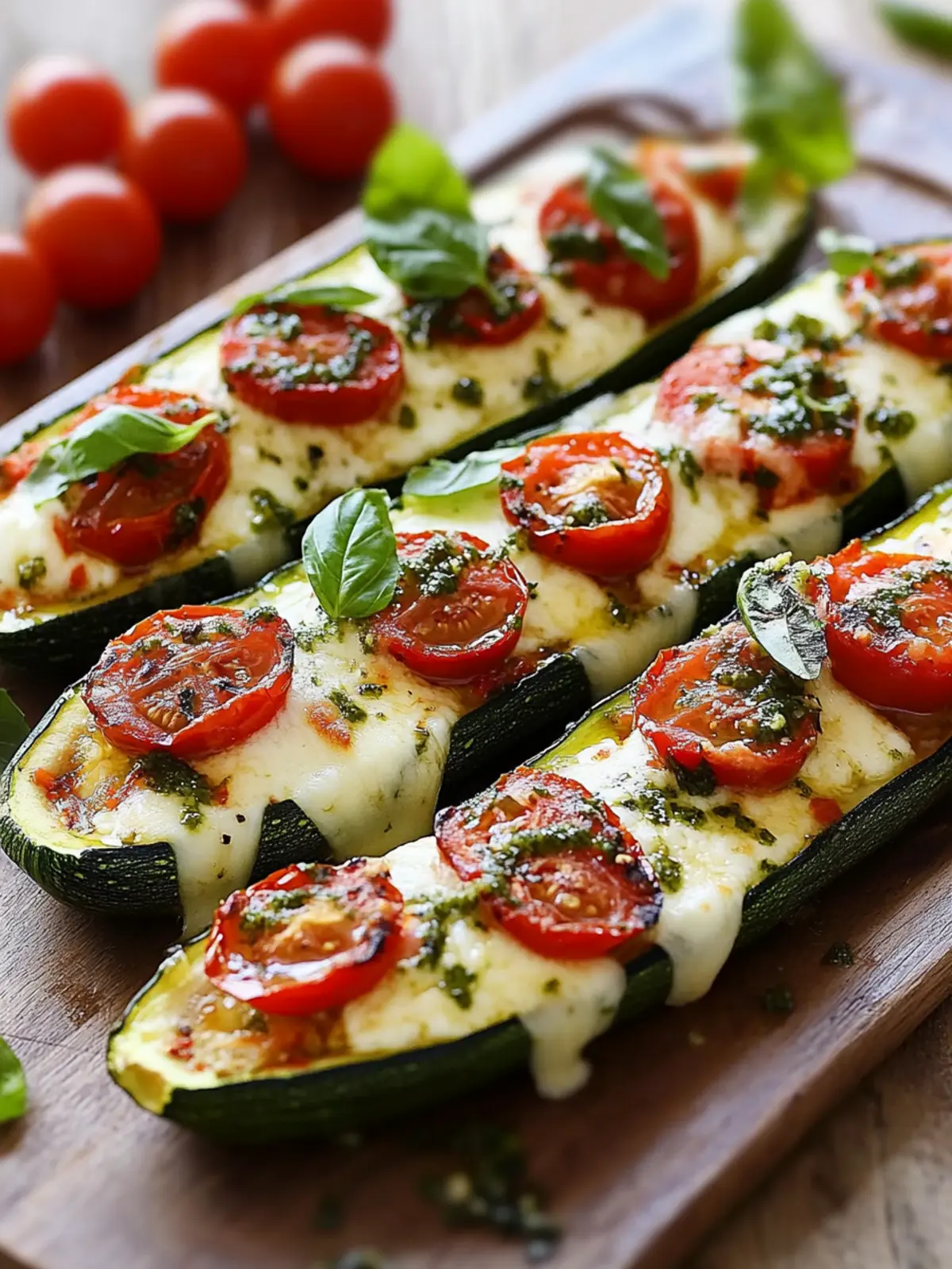 Gefüllte Zucchini mit Tomaten und Mozzarella: Schnell und Lecker! 5 Gefüllte Zucchini mit Tomaten und Mozzarella