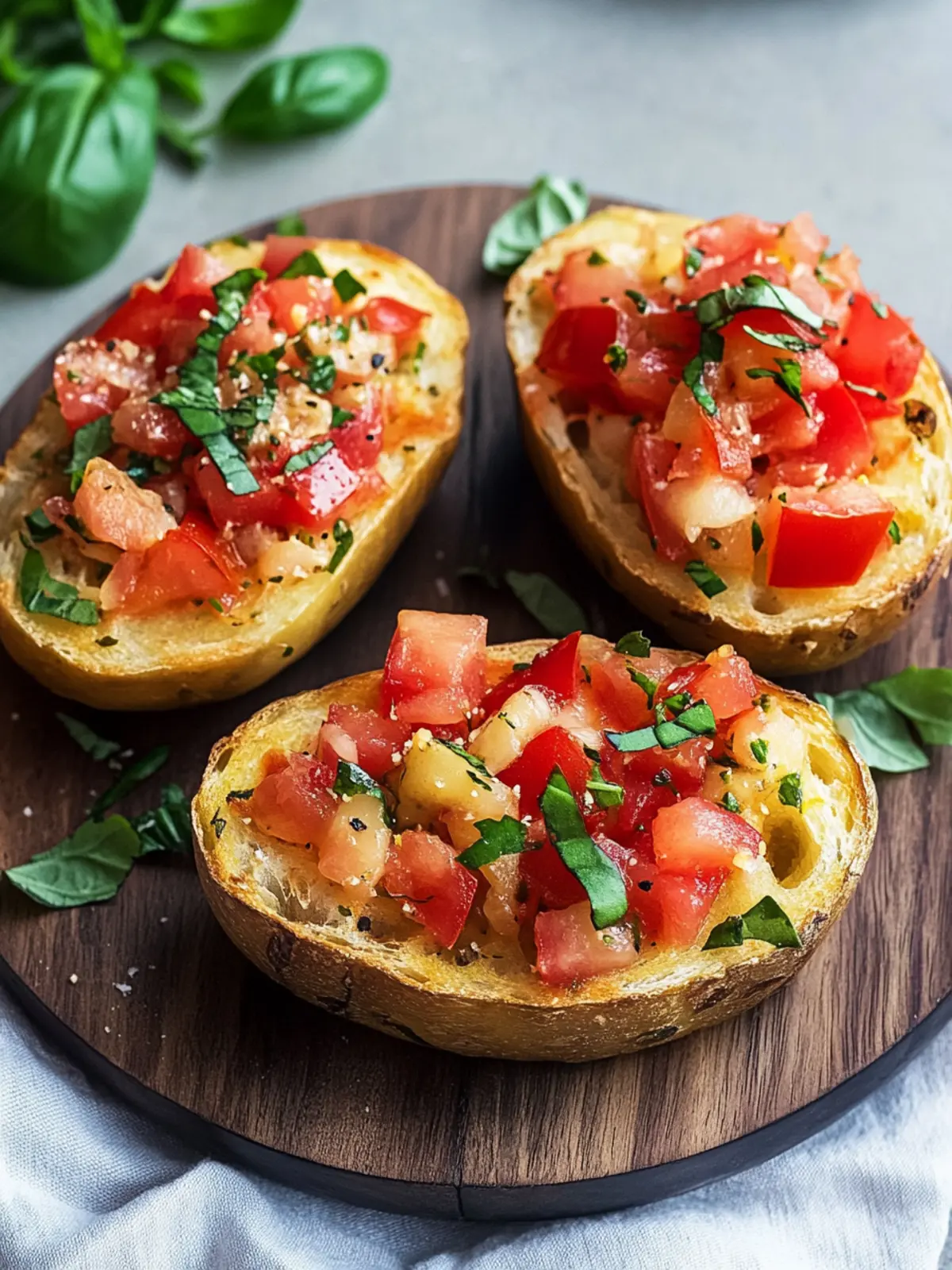 Herzhafte Bruschetta-Kartoffeln für kalte Herbstabende 4 Bruschetta-Kartoffeln