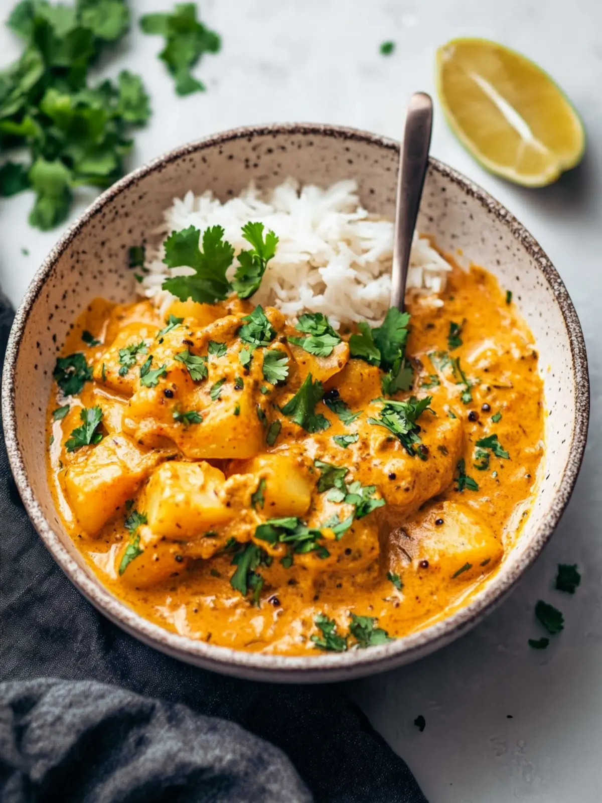 Einfache cremige Kartoffelcurry für schnelle Genussmomente 4 Einfache cremige Kartoffelcurry