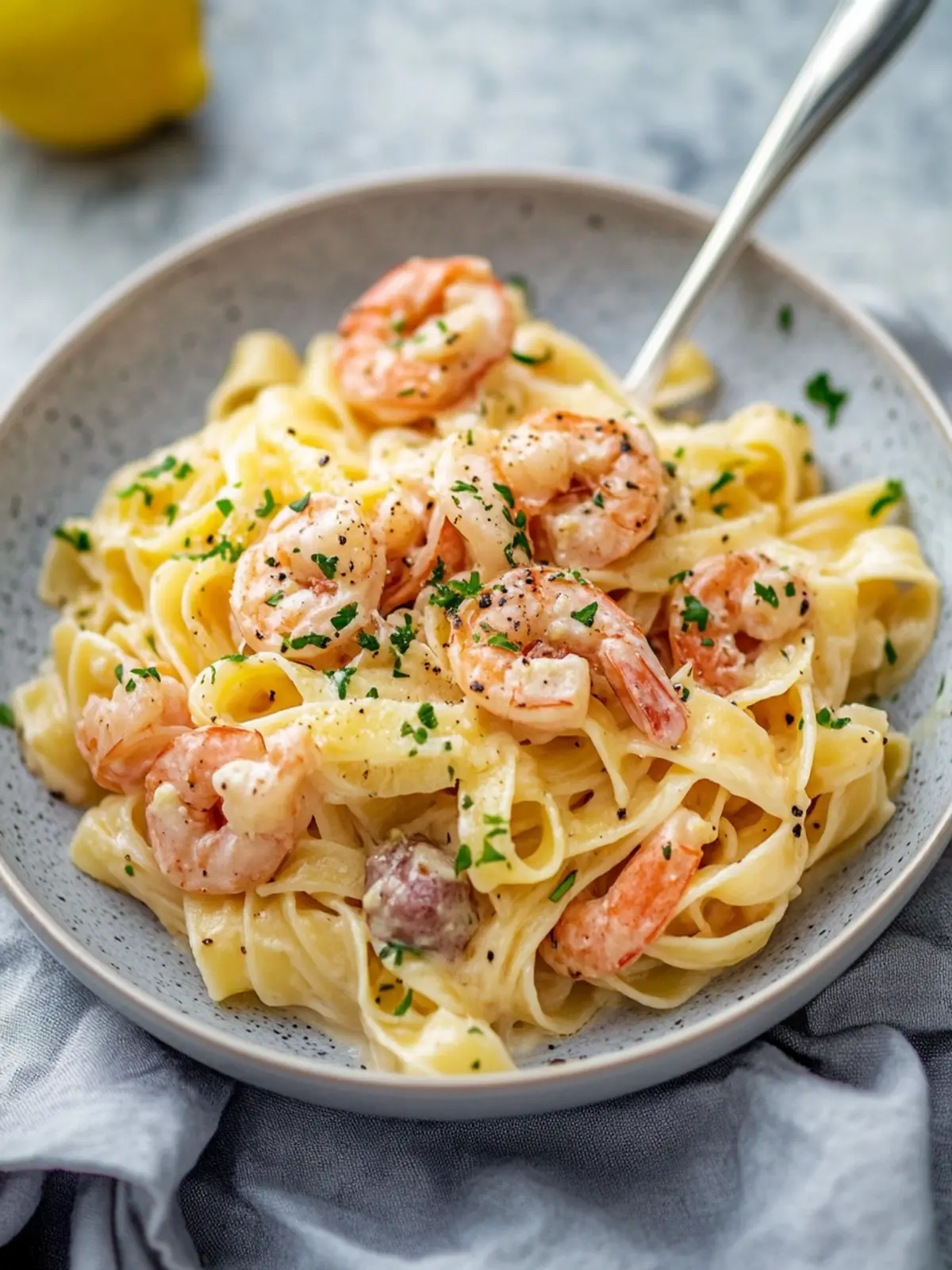 Pasta mit Garnelen in Weißwein-Sahnesauce: Schnell & Lecker 2 Pasta mit Garnelen in Weißwein-Sahnesauce