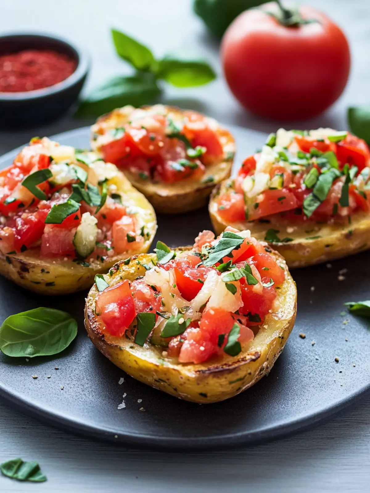 Herzhafte Bruschetta-Kartoffeln für kalte Herbstabende 3 Bruschetta-Kartoffeln