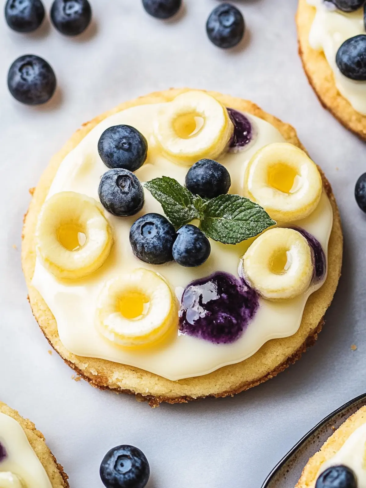 Zitronen-Blaubeer-Käsekuchen-Kekse für süße Genussmomente 2 Zitronen-Blaubeer-Käsekuchen-Kekse
