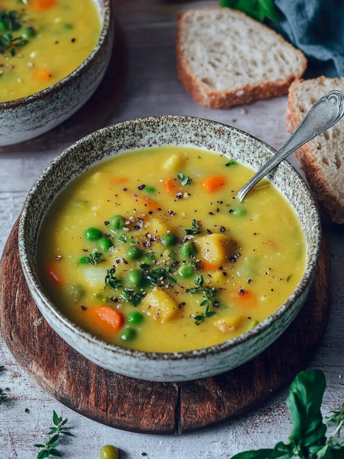 Vegane Gemüsesuppe | Kartoffel-Erbsen-Eintopf für jeden Tag 5 Vegane Gemüsesuppe | Kartoffel-Erbsen-Eintopf