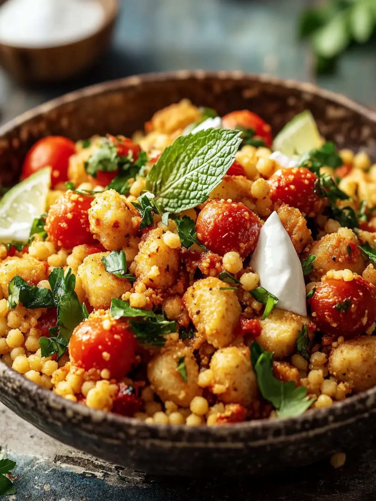 Marokkanische Hühnchen-Couscous-Schüssel: Ein Genuss aus 1001 Nacht 3 Marokkanische Hühnchen-Couscous-Schüssel