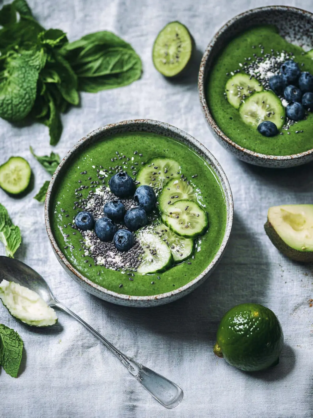 Grüne Smoothie-Schüssel für den perfekten Energiekick 2 Grüne Smoothie-Schüssel