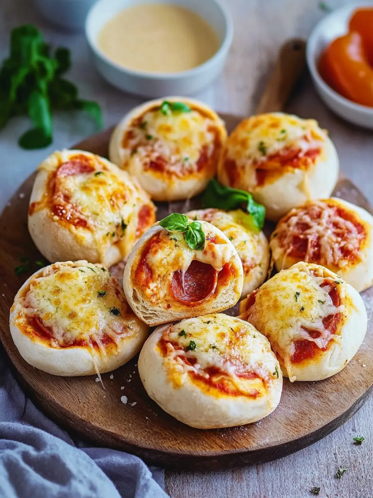 Gefüllte Pizzabrötchen selber machen - Knusprig und Lecker! 3 Gefüllte Pizzabrötchen selber machen