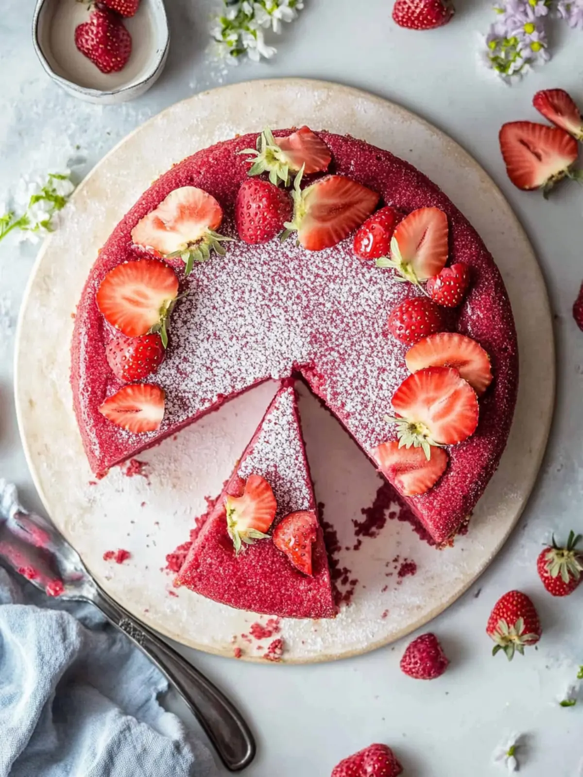 Veganer Erdbeerkuchen - Saftig, einfach und glutenfrei genießen 2 Veganer Erdbeerkuchen