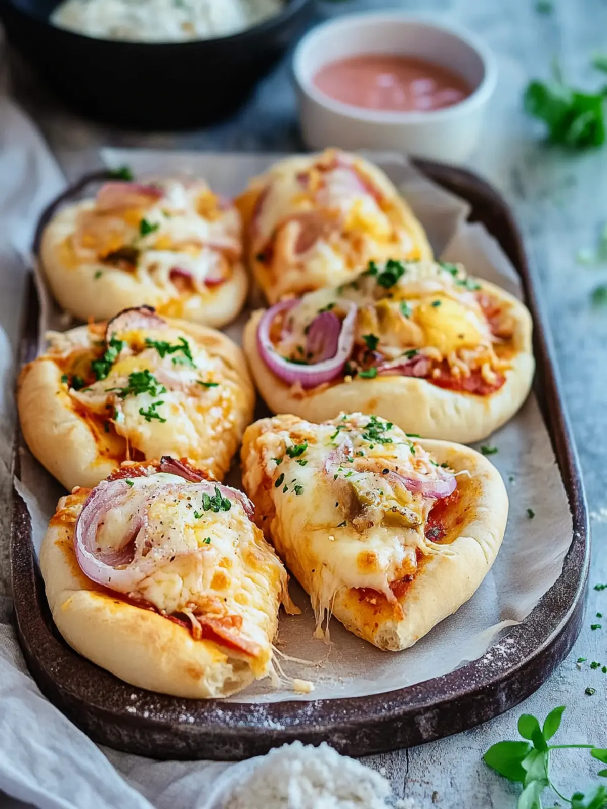 Gefüllte Pizzabrötchen selber machen - Knusprig und Lecker! 2 Gefüllte Pizzabrötchen selber machen