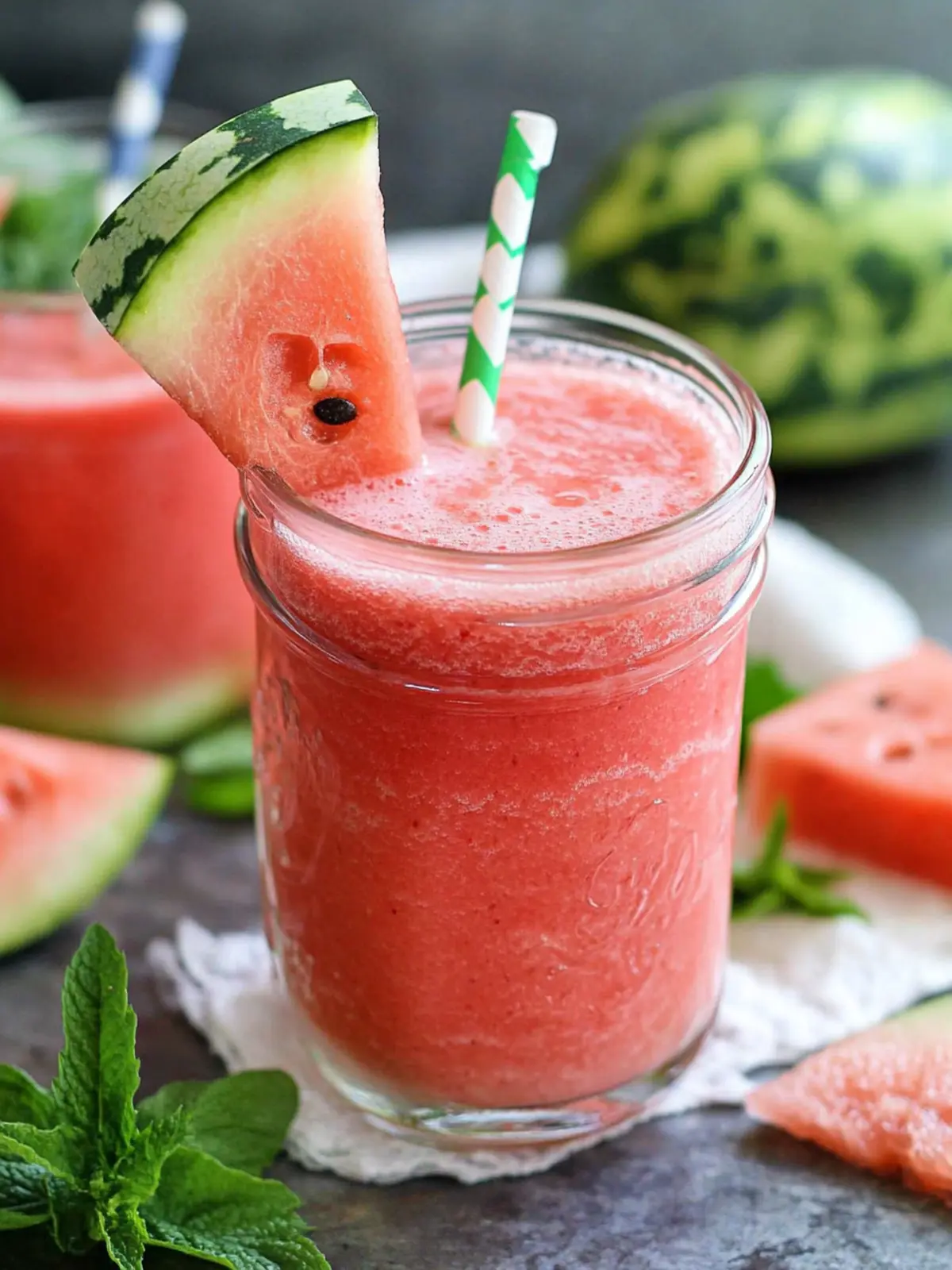 Erfrischender Wassermelonen-Smoothie – Dein Sommer Durstlöscher 3 Wassermelonen-Smoothie