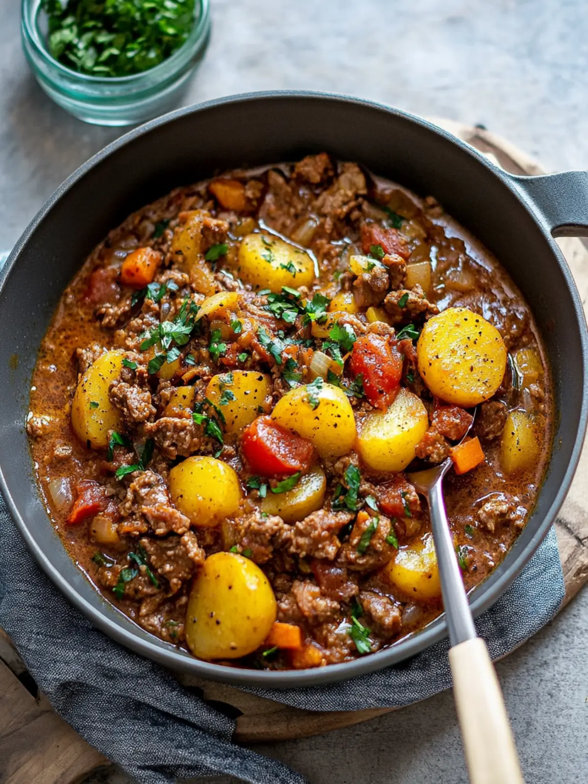 Bauerntopf mit Hackfleisch, Kartoffeln und Paprika für HerzundSoul 2 Bauerntopf mit Hackfleisch, Kartoffeln & Paprika