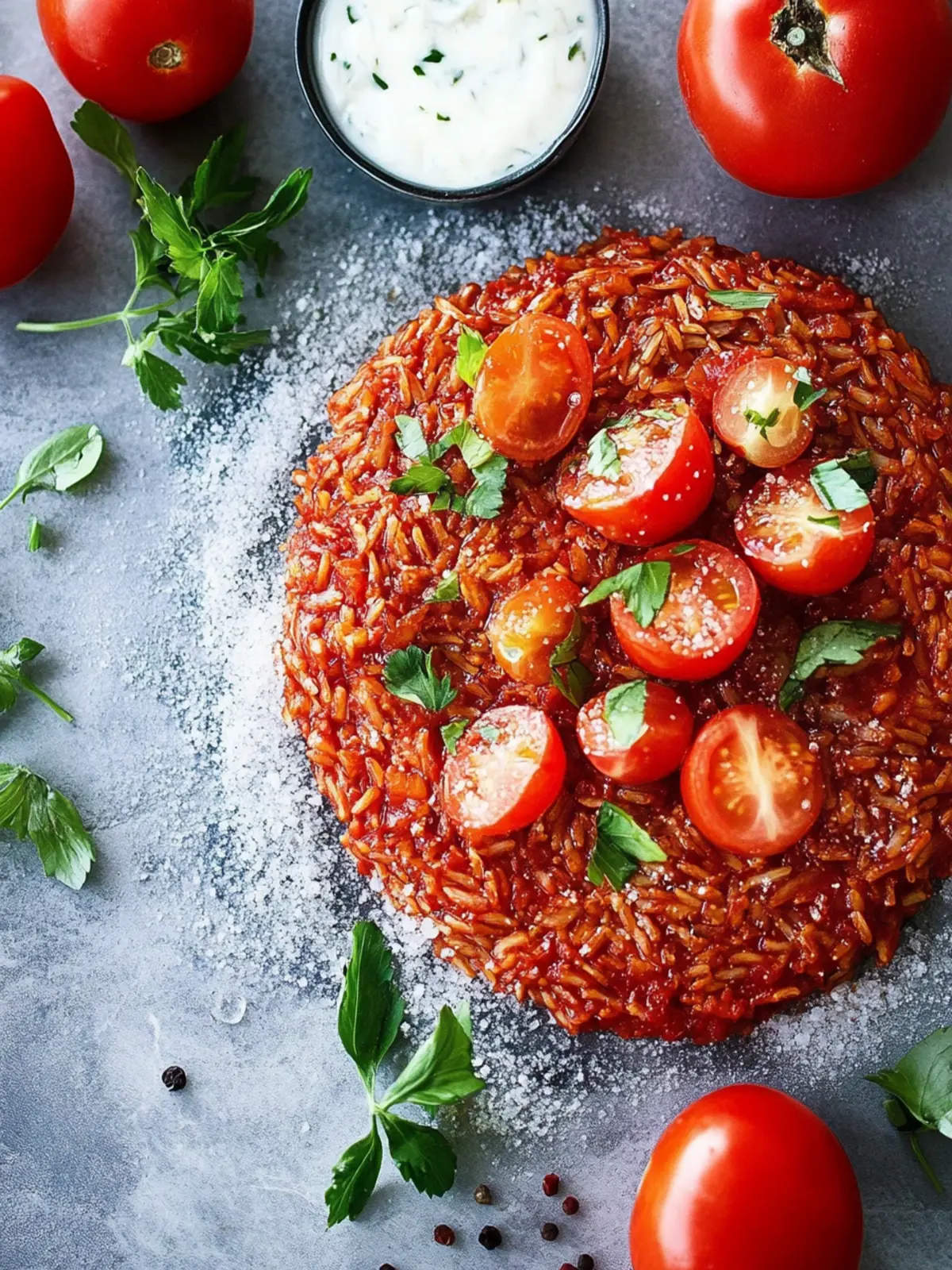 Griechischer Tomatenreis: Schnelles, veganes Genussrezept 5 Griechischer Tomatenreis