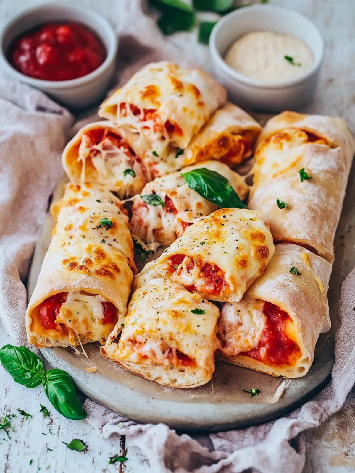 Gefüllte Pizzabrötchen selber machen - Knusprig und Lecker! 4 Gefüllte Pizzabrötchen selber machen
