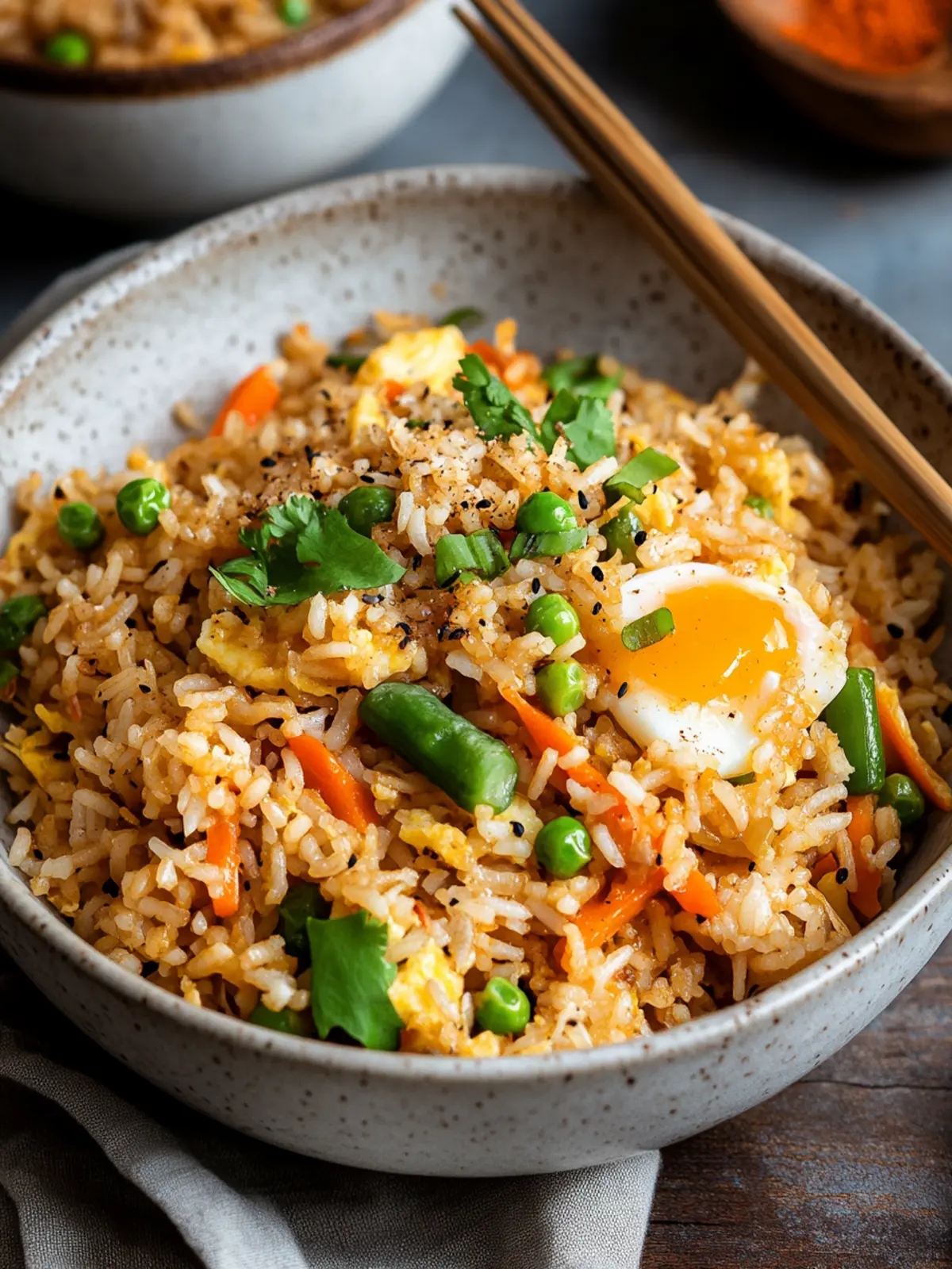 Fried Rice mit Gemüse & Ei wie beim Chinesen