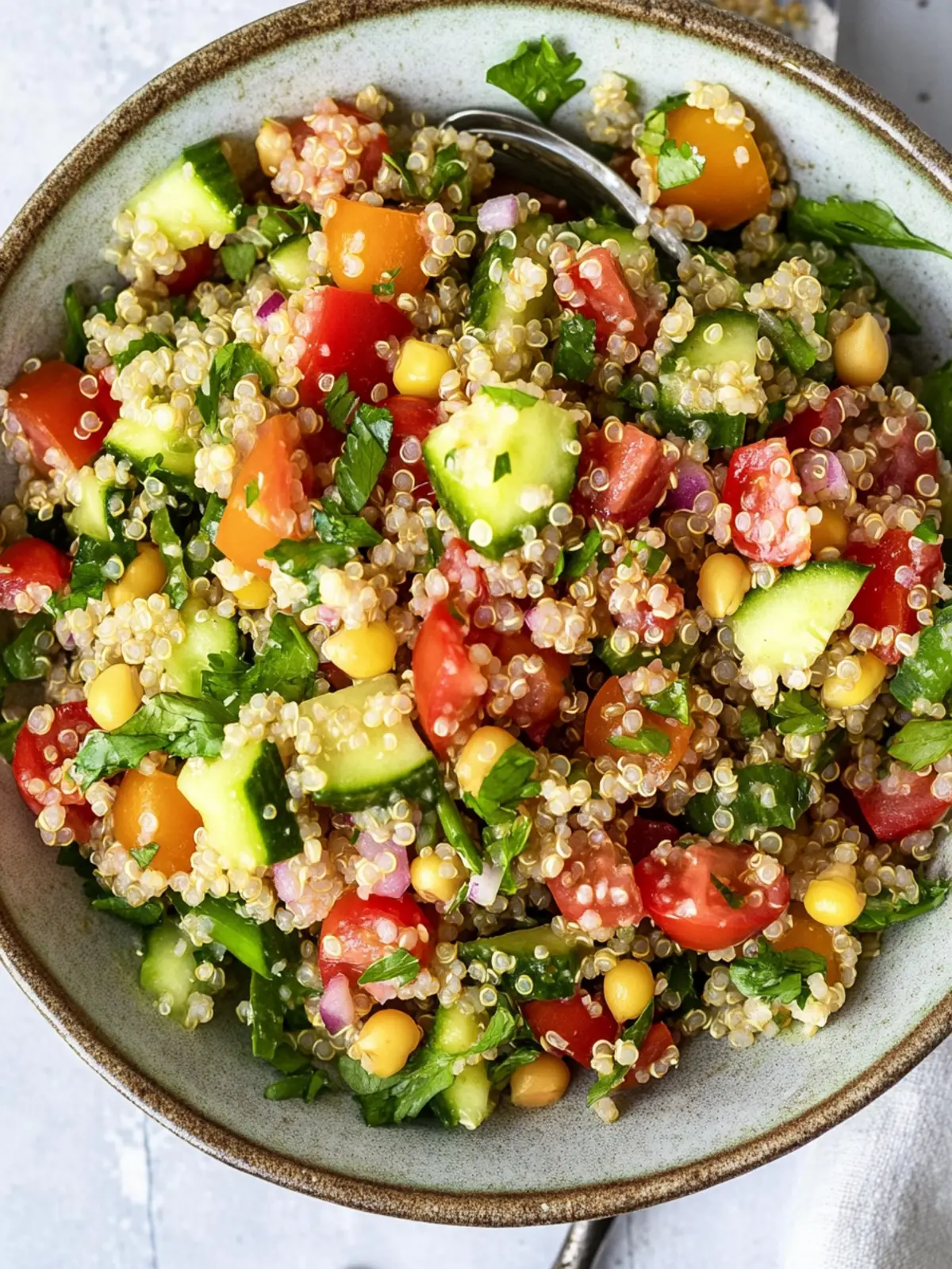 Erfrischender sommerlicher Quinoa Salat für sonnige Tage 4 Sommerlicher Quinoa Salat
