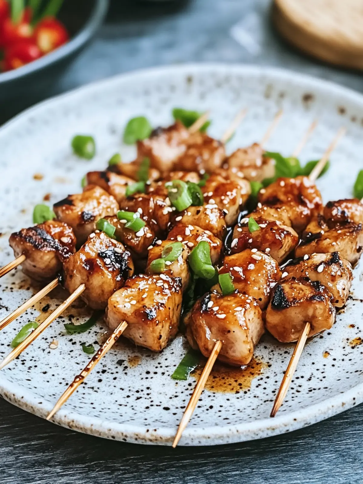 Gegrillte Hähnchen-Yakitori-Spieße – So einfach und lecker! 4 Gegrillte Hähnchen-Yakitori-Spieße