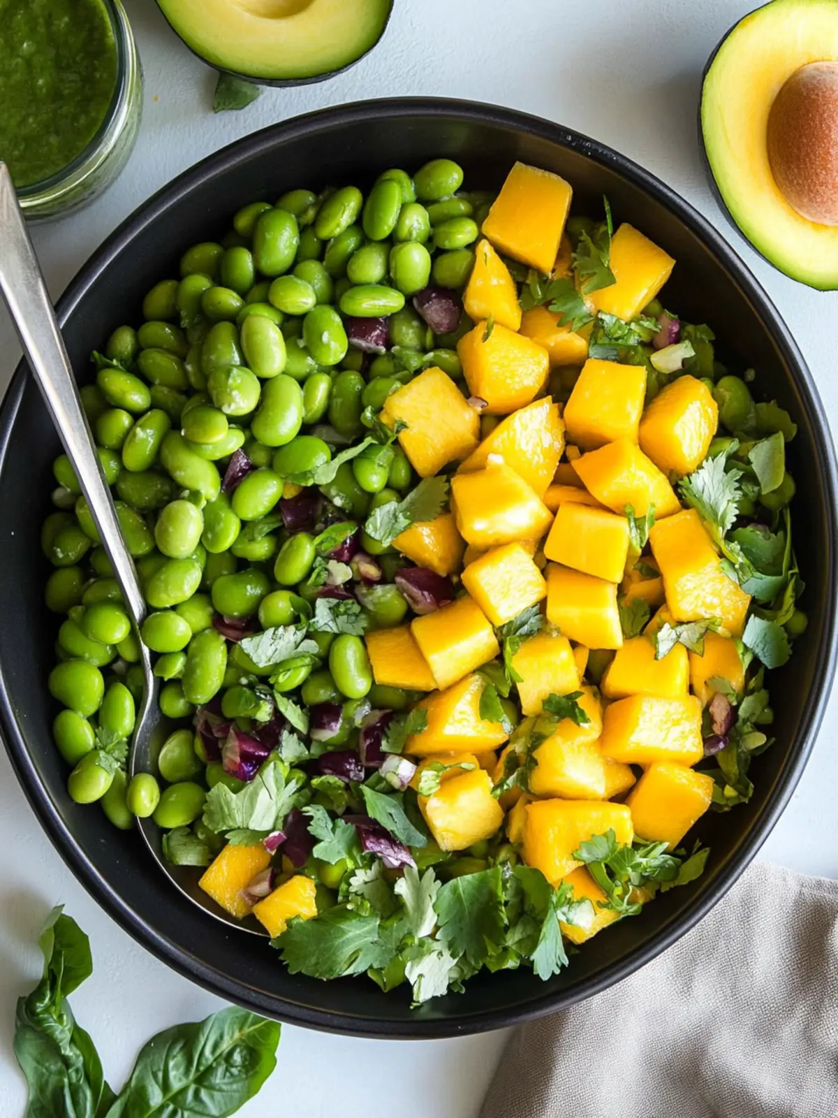 Edamame-Mango-Salat: Frisch, gesund und voller Geschmack 4 Edamame-Mango-Salat