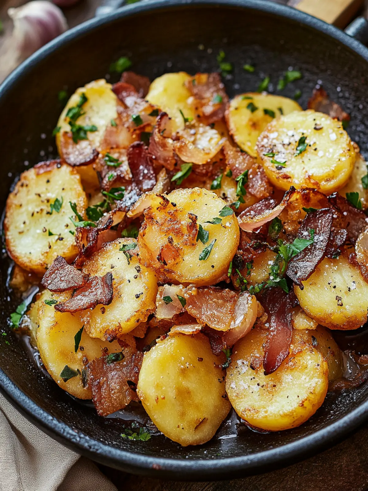 Bratkartoffeln mit Speck und Zwiebeln aus der Heißluftfritteuse: Schnell & Knusprig 3 Bratkartoffeln mit Speck und Zwiebeln aus der Heißluftfritteuse