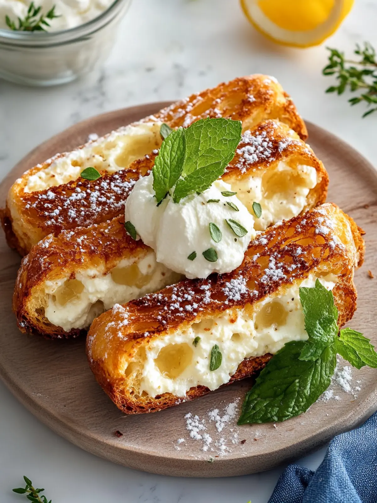 Französische Toast-Rollen – Süß oder herzhaft genießen 4 Französische Toast-Rollen