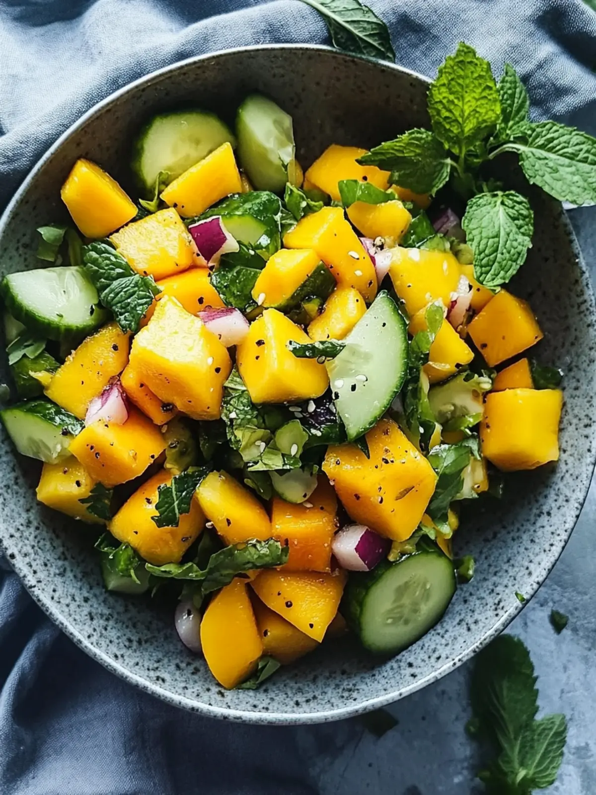 Mango-Gurken-Salat Rezept: Frisch, leicht und unwiderstehlich lecker 4 Mango-Gurken-Salat Rezept