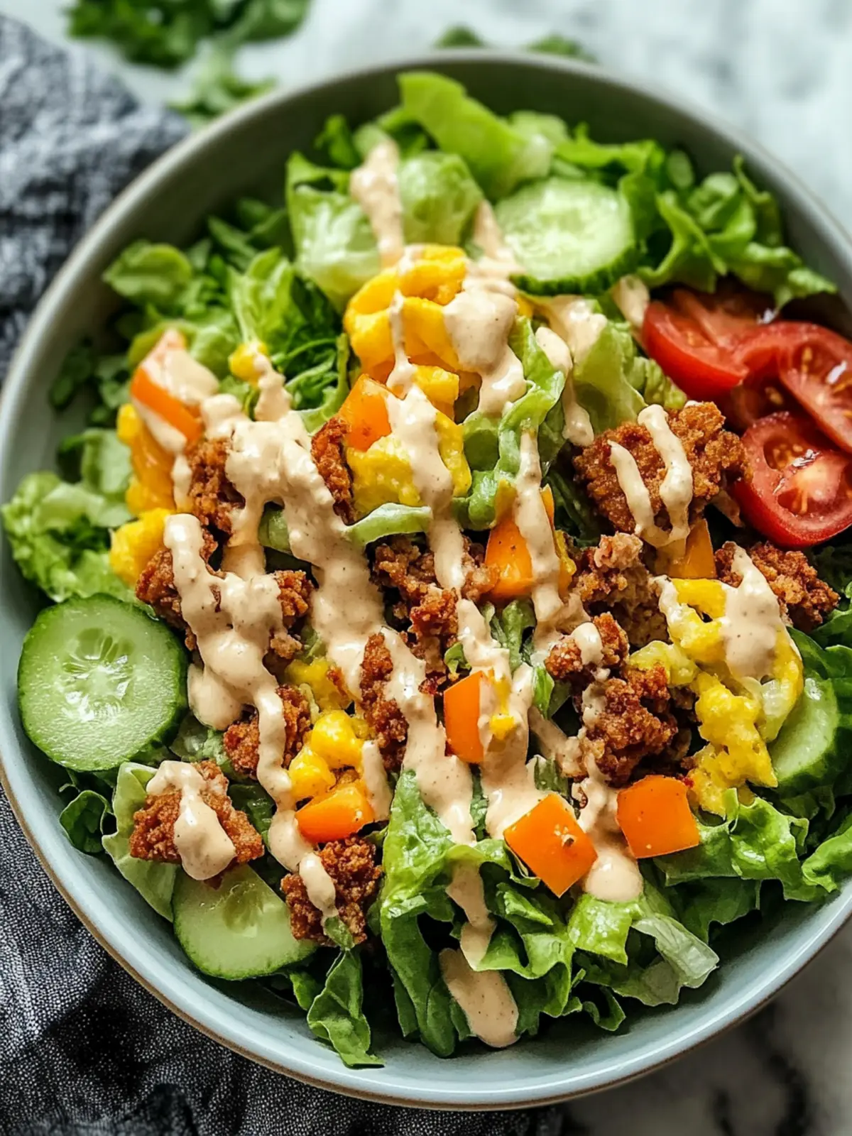 Big Mac Salat: Gesund, Low-Carb und Blitzschnell Zubereitet 4 Big Mac Salat