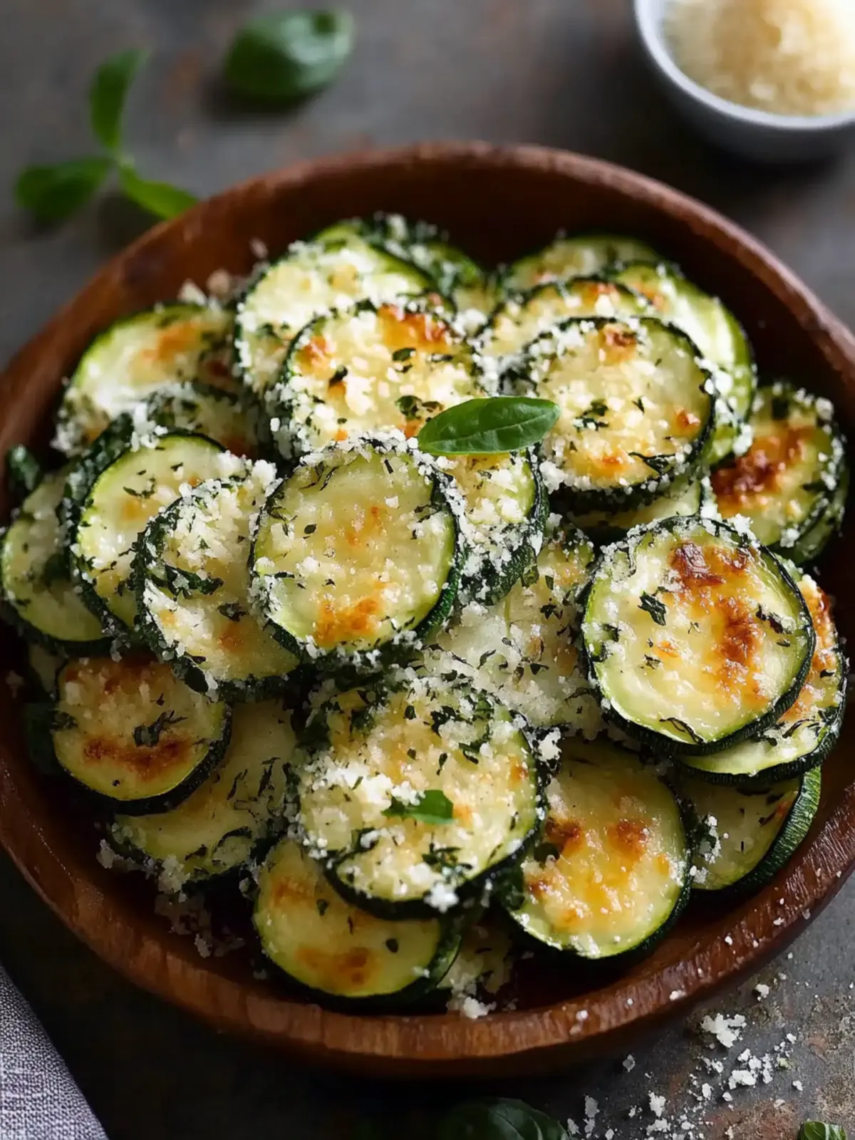 Krosse Parmesanpanierte Zucchinischeiben – Gesunder Snack Genuss 4 Krosse Parmesanpanierte Zucchinischeiben