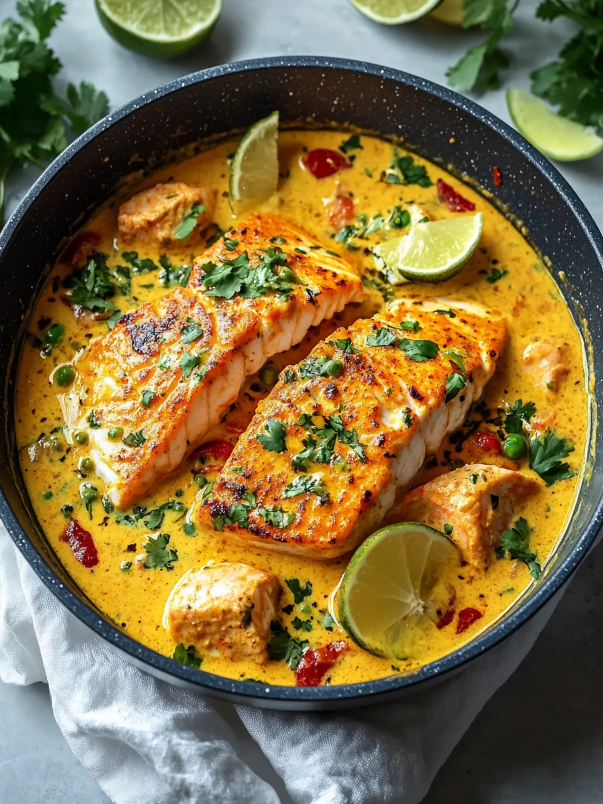 Köstlicher One Pan Kokos-Curry Lachs mit Knoblauchbutter für Eilige 2 Köstlicher One Pan Kokos-Curry Lachs mit Knoblauchbutter
