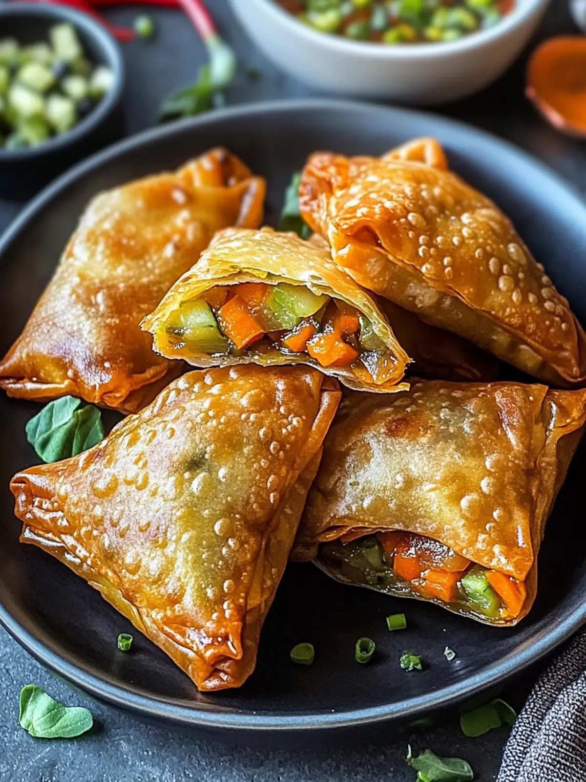 Knusprige Gemüsetaschen: Dein veganer Snack-Hit für Zuhause 4 Crispy vegetable pockets (vegan recipe)
