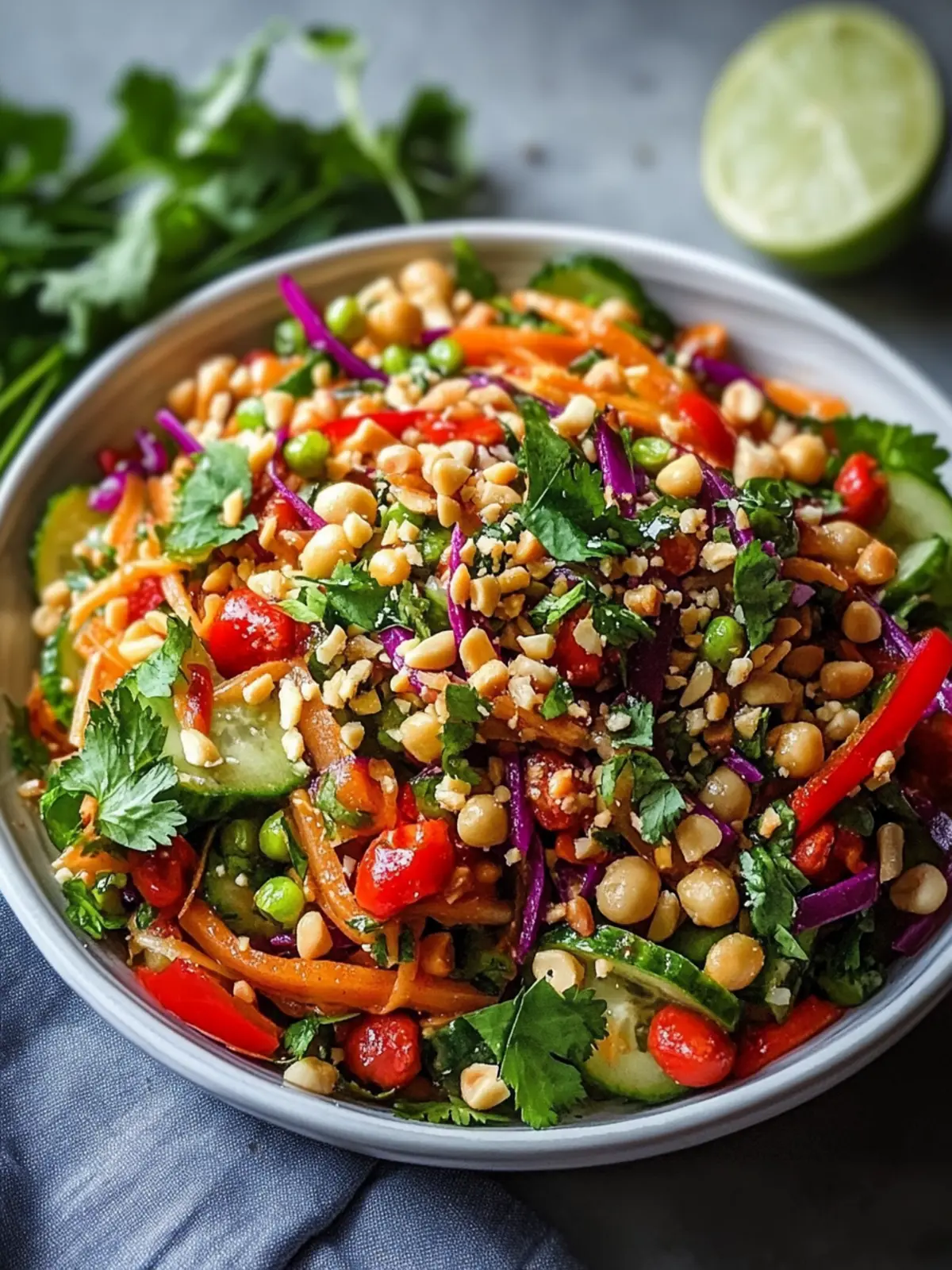 Knuspriger Thai Kichererbsen Salat: Gesund und voller Geschmack 4 Knuspriger Thai Kichererbsen Salat