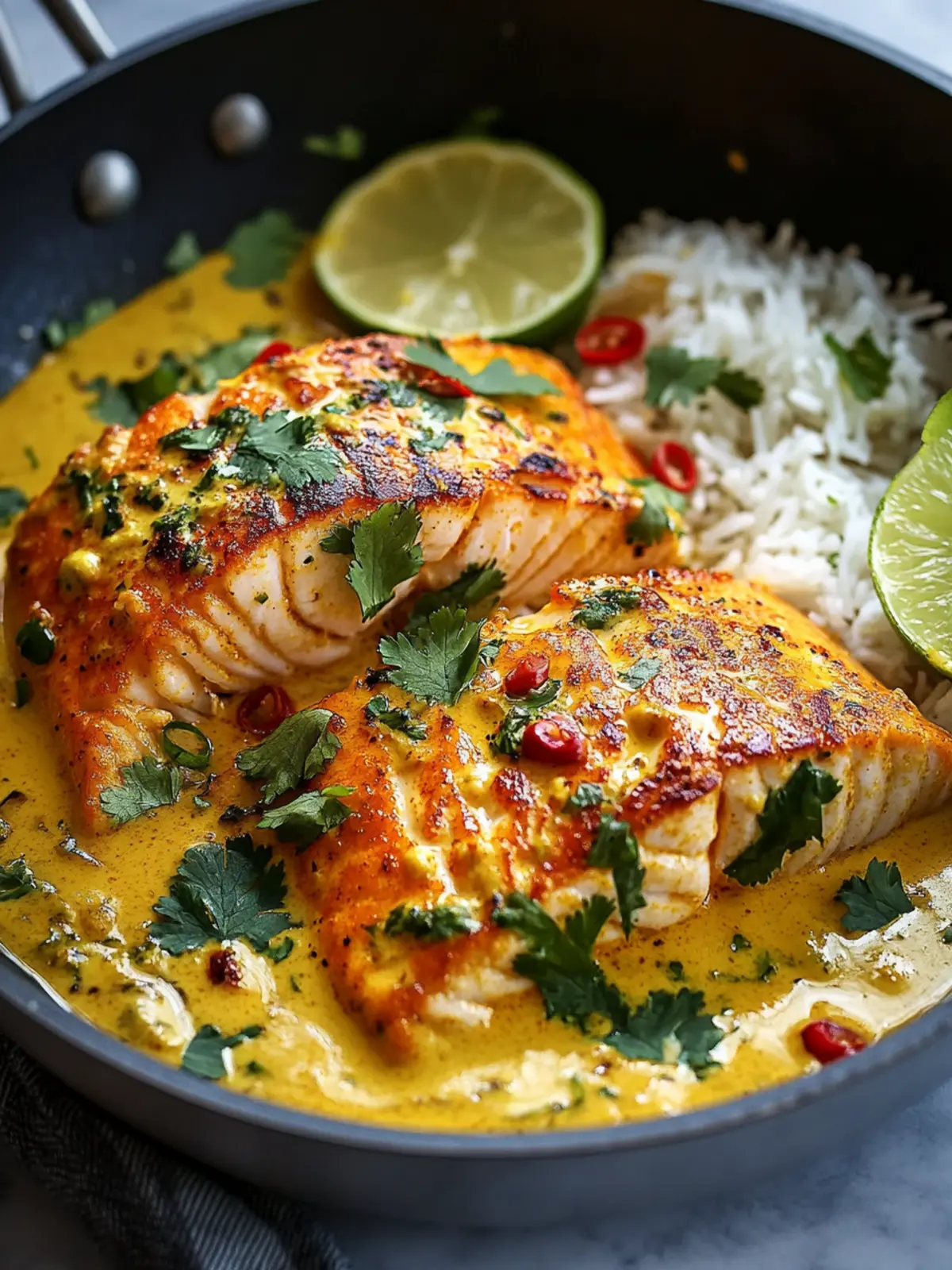 Köstlicher One Pan Kokos-Curry Lachs mit Knoblauchbutter für Eilige 5 Köstlicher One Pan Kokos-Curry Lachs mit Knoblauchbutter