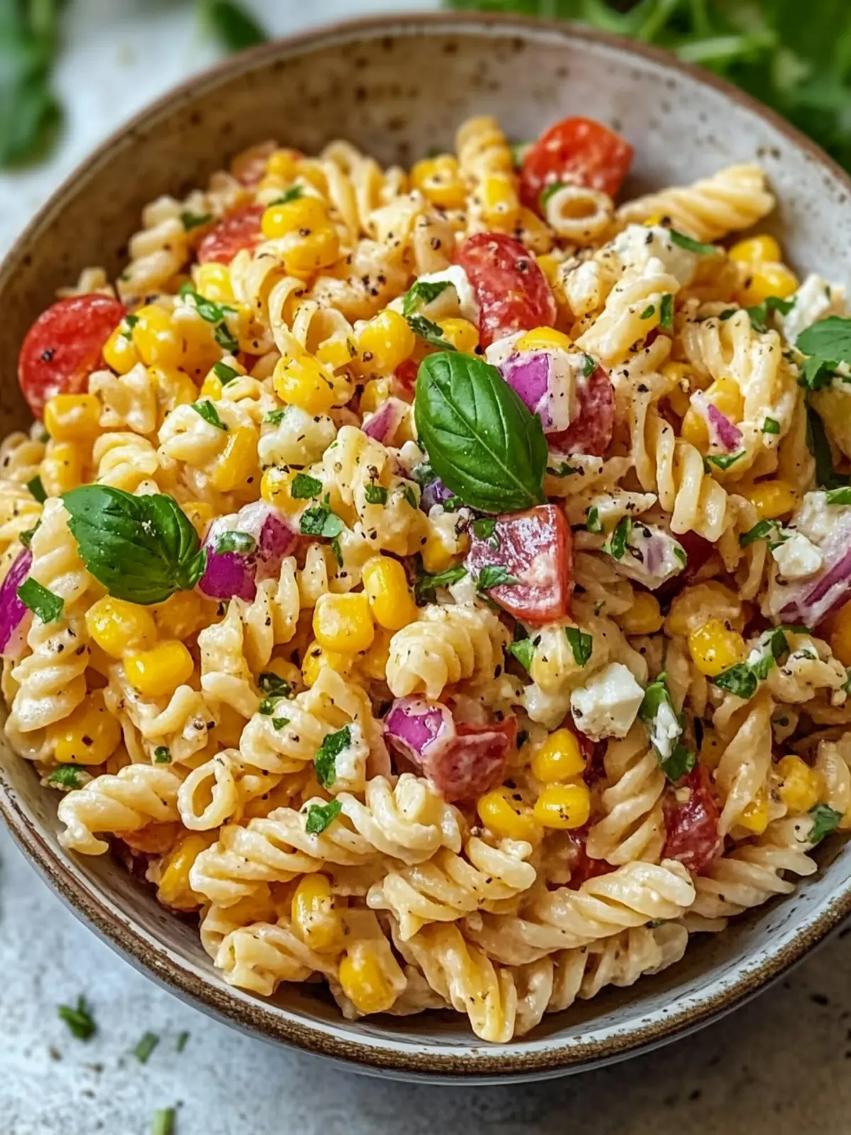 Frischer Mexikanischer Mais Pasta Salat mit bunten Aromen 2 Mexikanischer Mais Pasta Salat