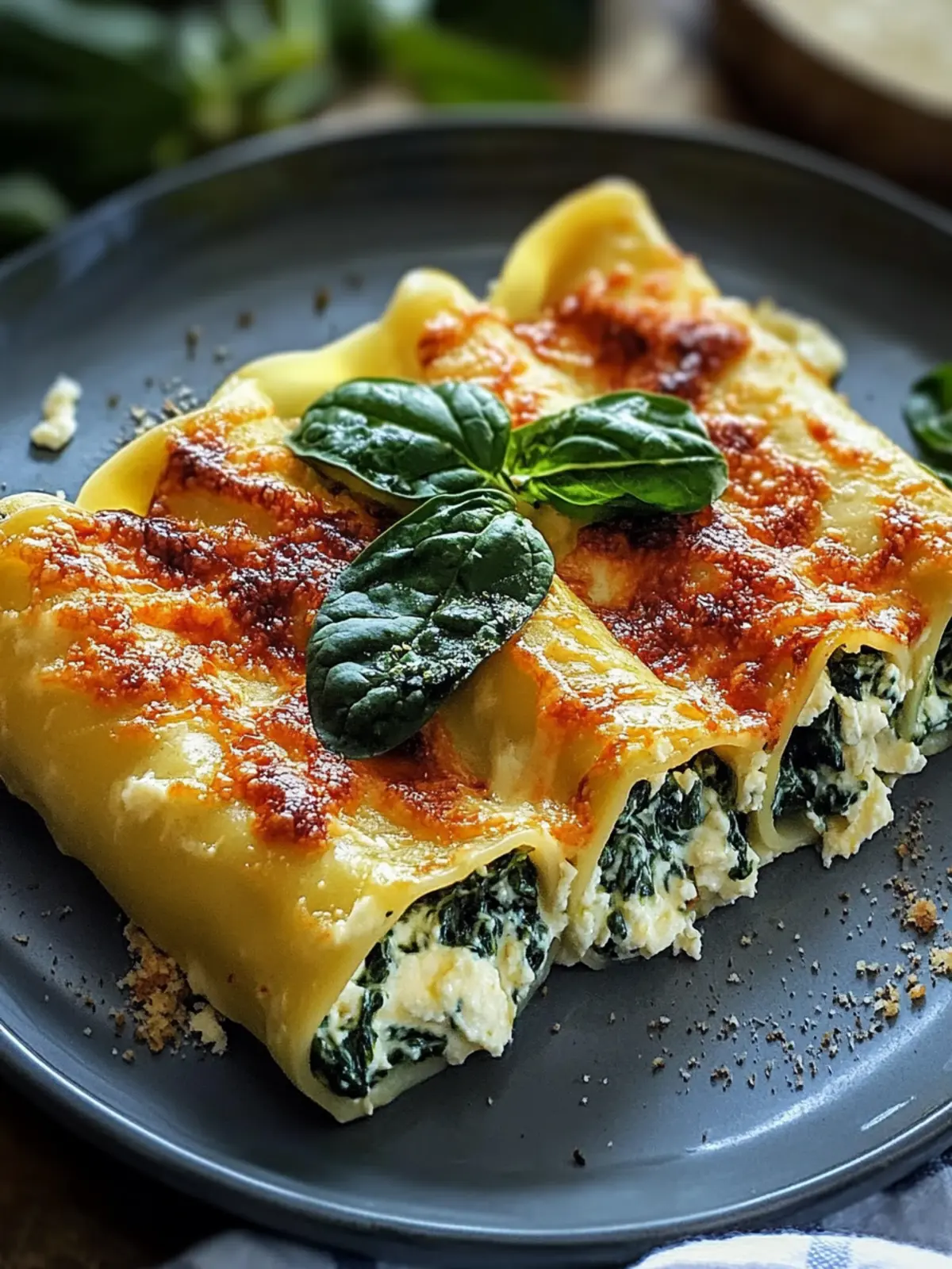 Gesunde Spinat Ricotta Cannelloni – Ein italienisches Comfortfood 2 Spinat Ricotta Cannelloni