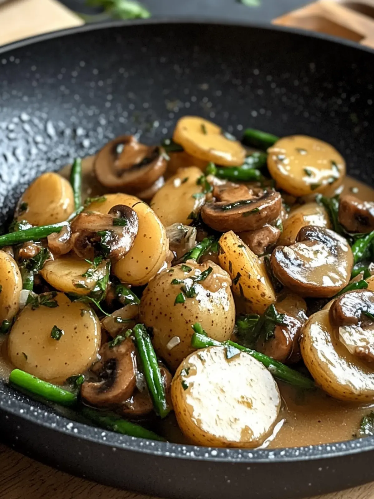Kartoffel-Pilz-Pfanne mit Bohnen schnell zubereiten und genießen 2 Kartoffel-Pilz-Pfanne mit Bohnen schnell zubereiten