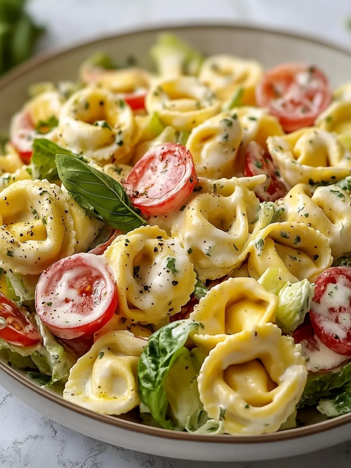 Mahlzeit Tortellini Salat mit cremigem Kräuter-Dressing genießen 2 Mahlzeit Tortellini Salat mit cremigem Kräuter-Dressing