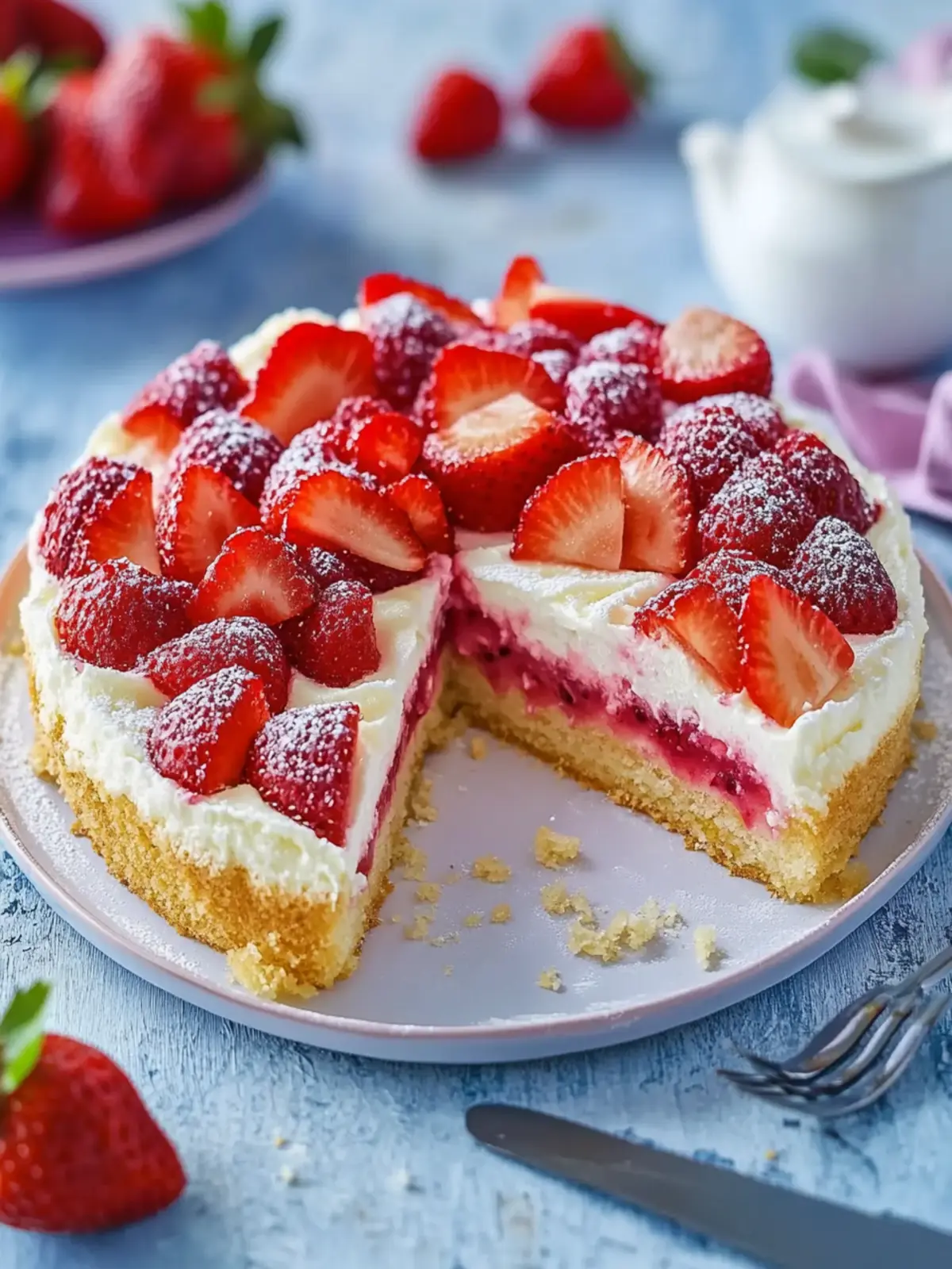 Cremiger Erdbeer-Schmandkuchen: Ein fruchtiger Sommertraum 5 Cremiger Erdbeer-Schmandkuchen