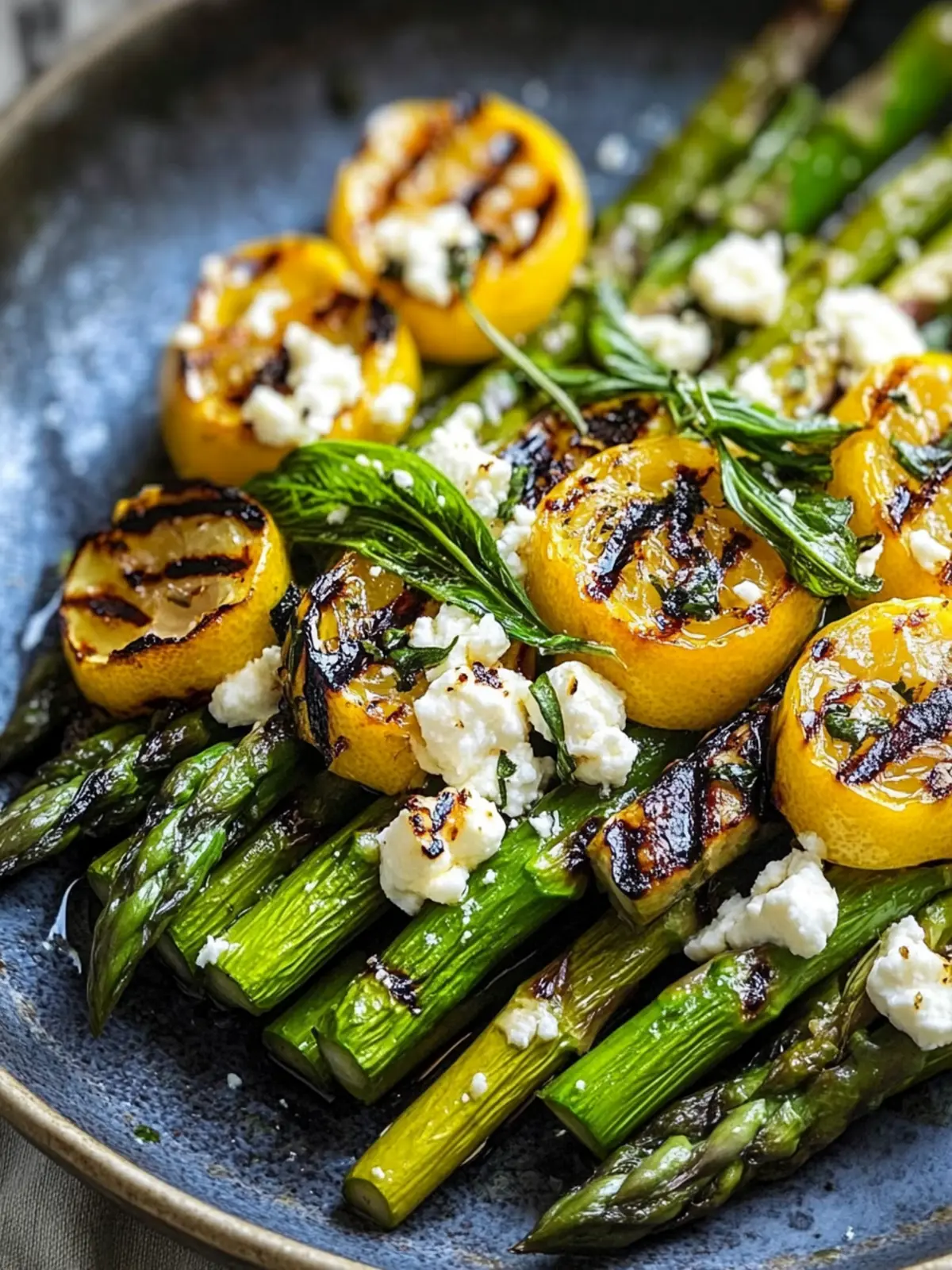 Gegrillter Spargel mit Zitrone und Feta – Einfach frisch genießen 4 Grilled asparagus with lemon and feta
