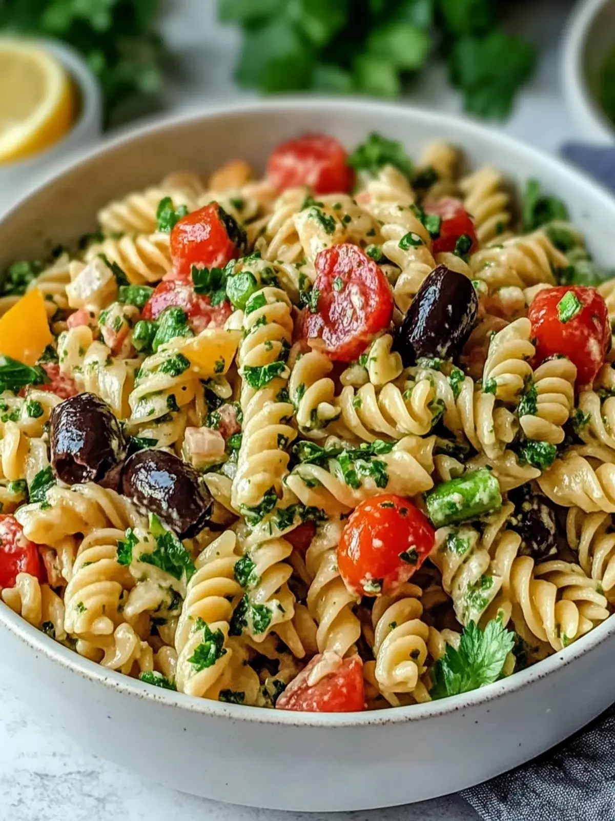 Einfache Hochprotein-Südwest-Pasta-Salat für jedes BBQ 2 Einfache Hochprotein-Südwest-Pasta-Salat