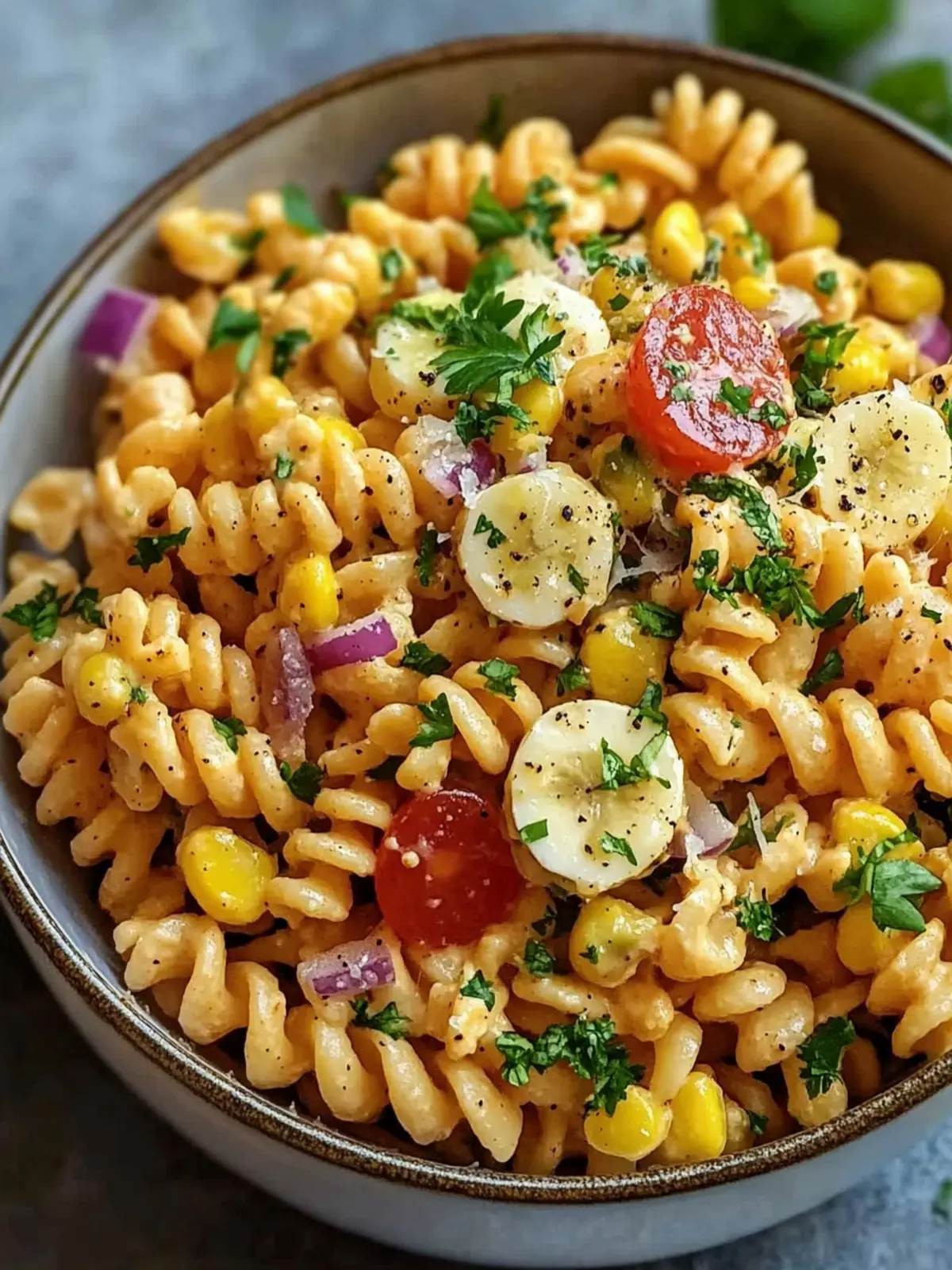 Frischer Mexikanischer Mais Pasta Salat mit bunten Aromen 4 Mexikanischer Mais Pasta Salat