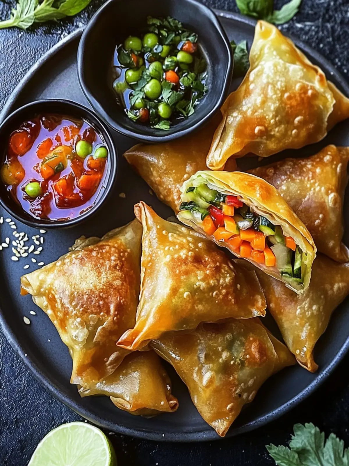 Knusprige Gemüsetaschen: Dein veganer Snack-Hit für Zuhause 3 Crispy vegetable pockets (vegan recipe)