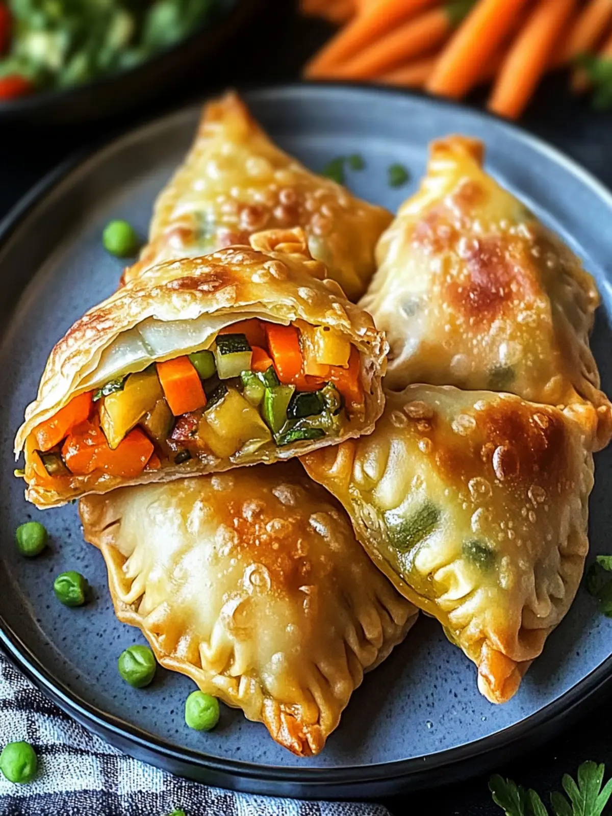 Knusprige Gemüsetaschen: Dein veganer Snack-Hit für Zuhause 2 Crispy vegetable pockets (vegan recipe)