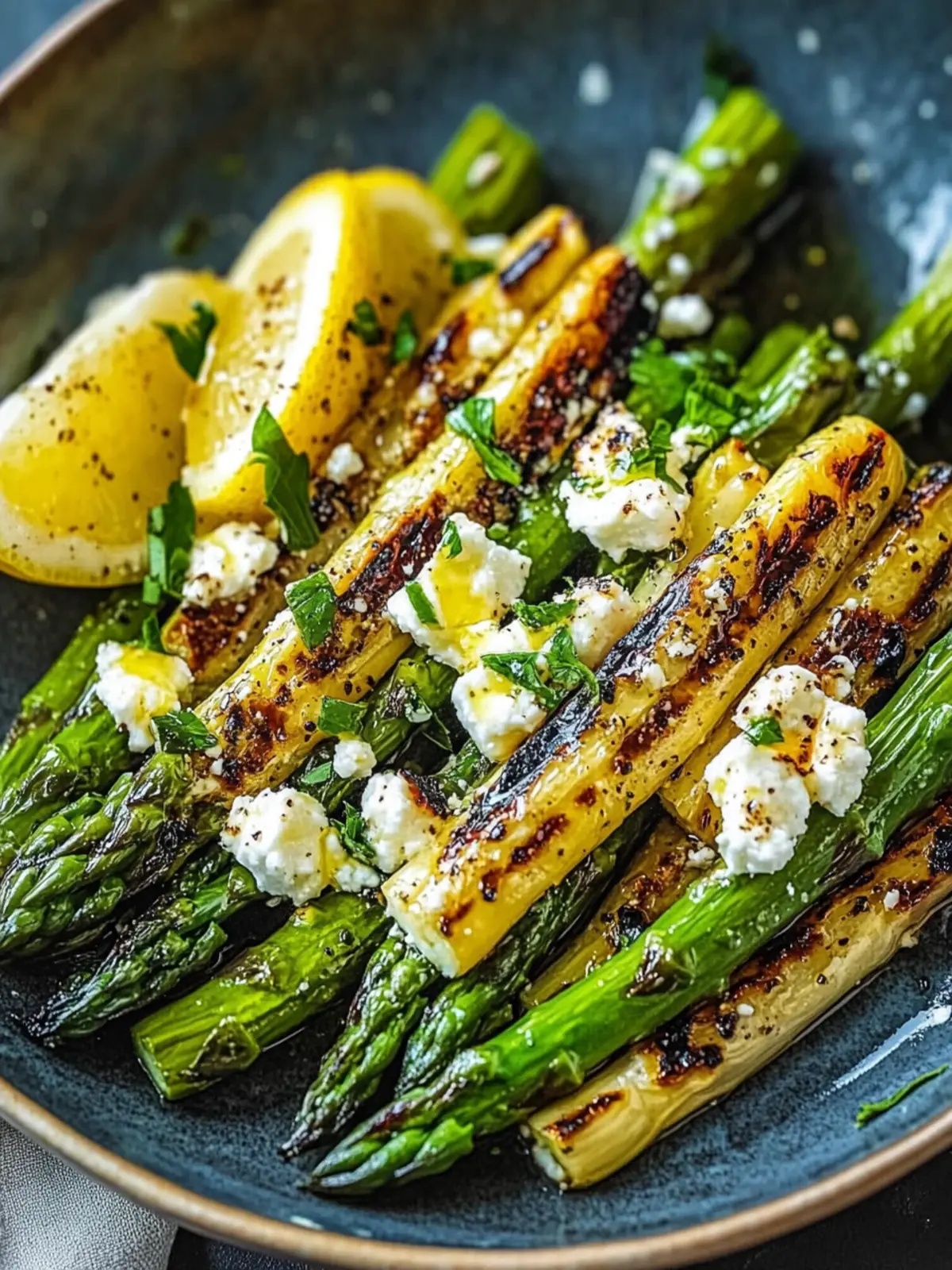 Gegrillter Spargel mit Zitrone und Feta – Einfach frisch genießen 5 Grilled asparagus with lemon and feta