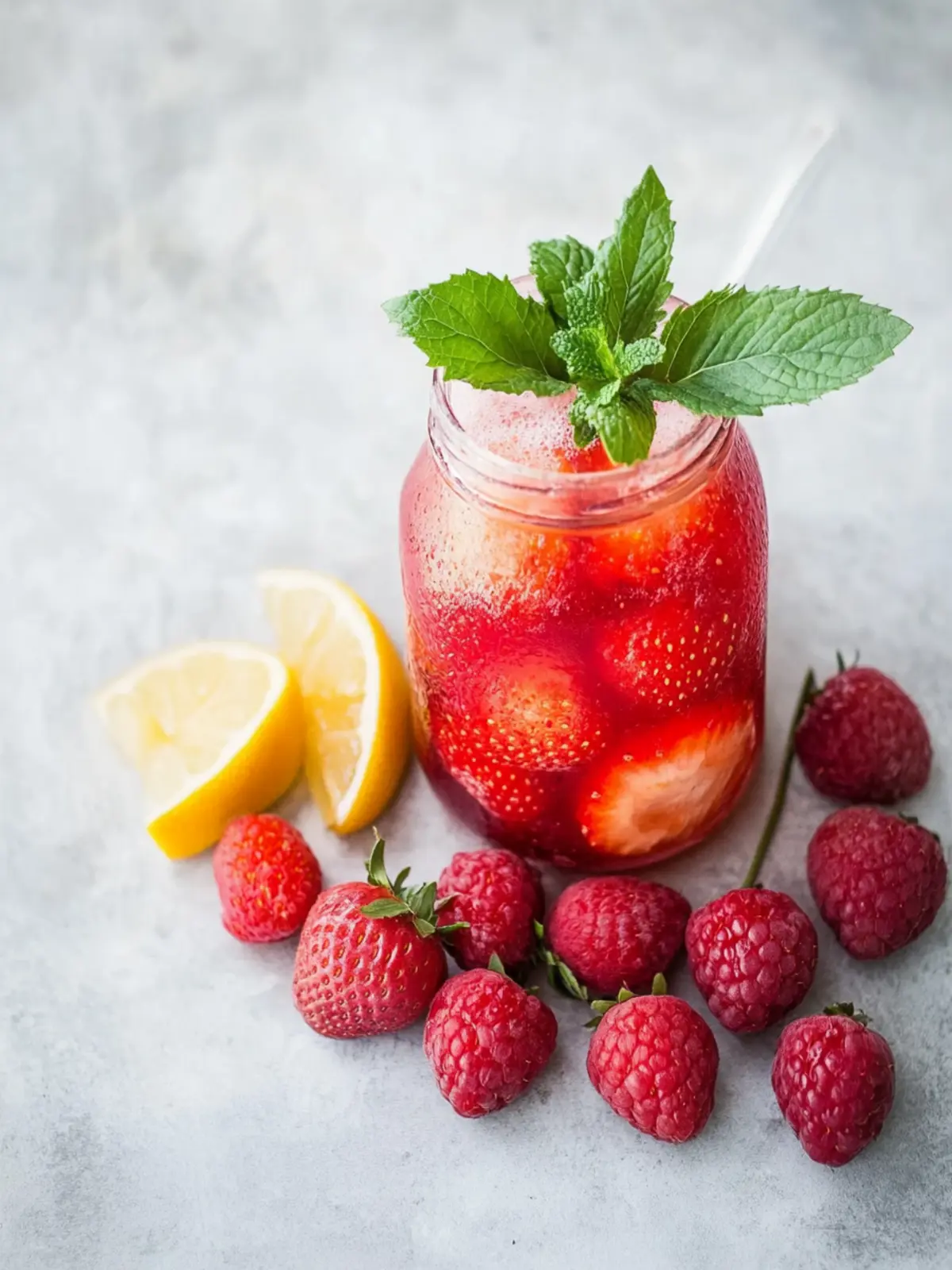 Erdbeereistee: Erfrischendes Low-Sugar Sommergetränk 2 Erdbeereistee