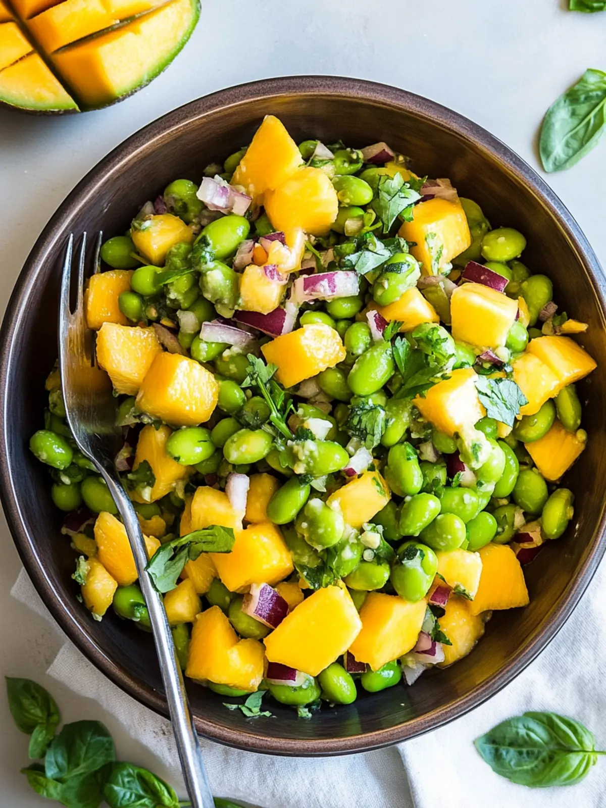 Edamame-Mango-Salat: Frisch, gesund und voller Geschmack 3 Edamame-Mango-Salat