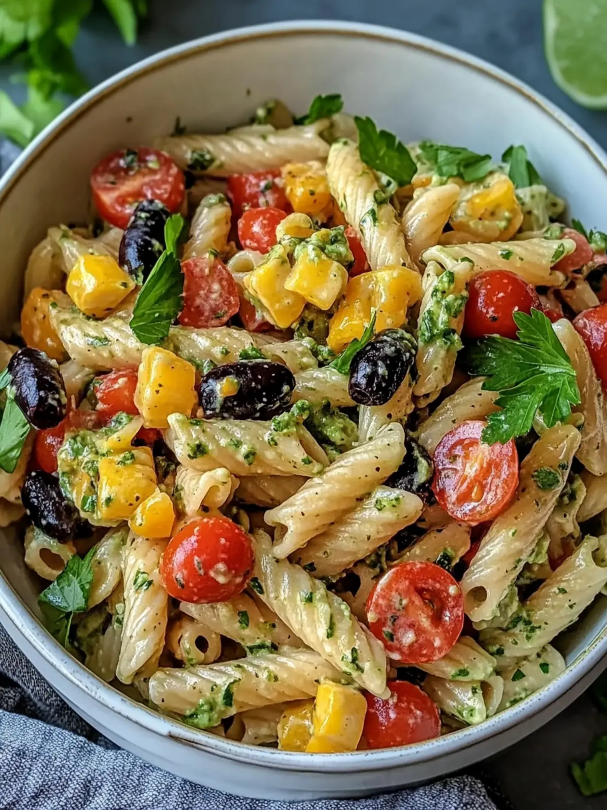 Einfache Hochprotein-Südwest-Pasta-Salat für jedes BBQ 4 Einfache Hochprotein-Südwest-Pasta-Salat